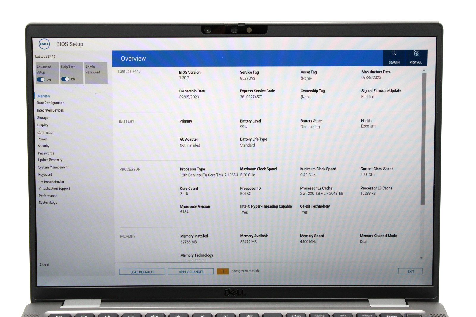 Dell Latitude 7440 14″ 13th Gen Touch intel Core i7-1365U 32GB RAM 256GB SSD
