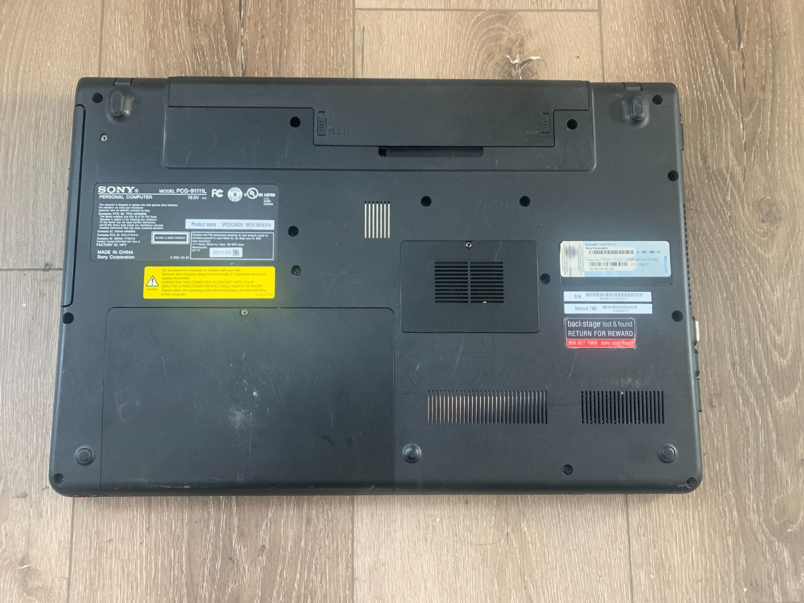 Sony VPCEC PCG-91111L 17.3″Intel Core i5 M480 2.67GHz 4GB RAM 320GB HDD Win 7