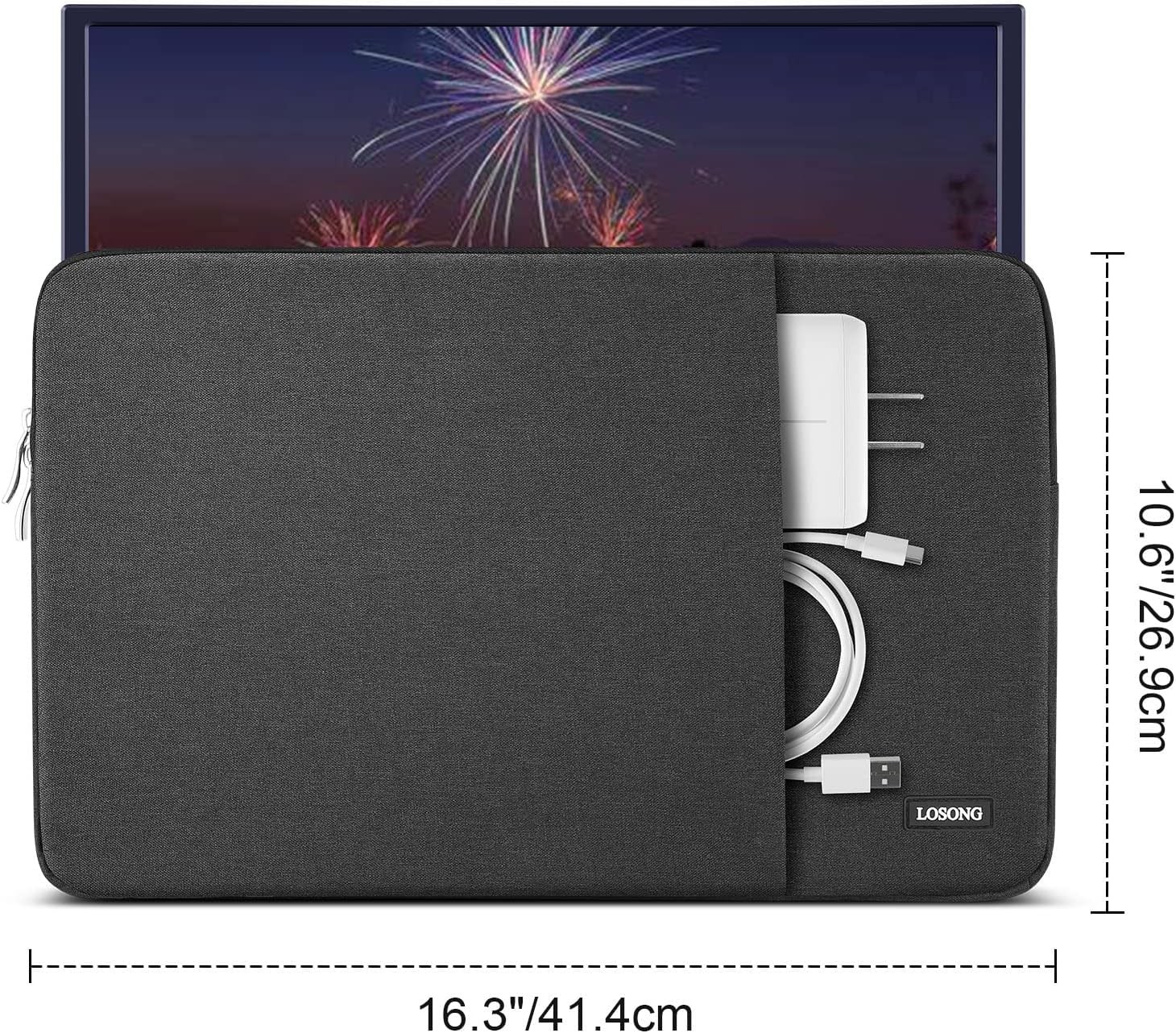 17.3 Inch Portable Monitor Case, Protective Carrying Sleeve for 17.3 Inch Monito
