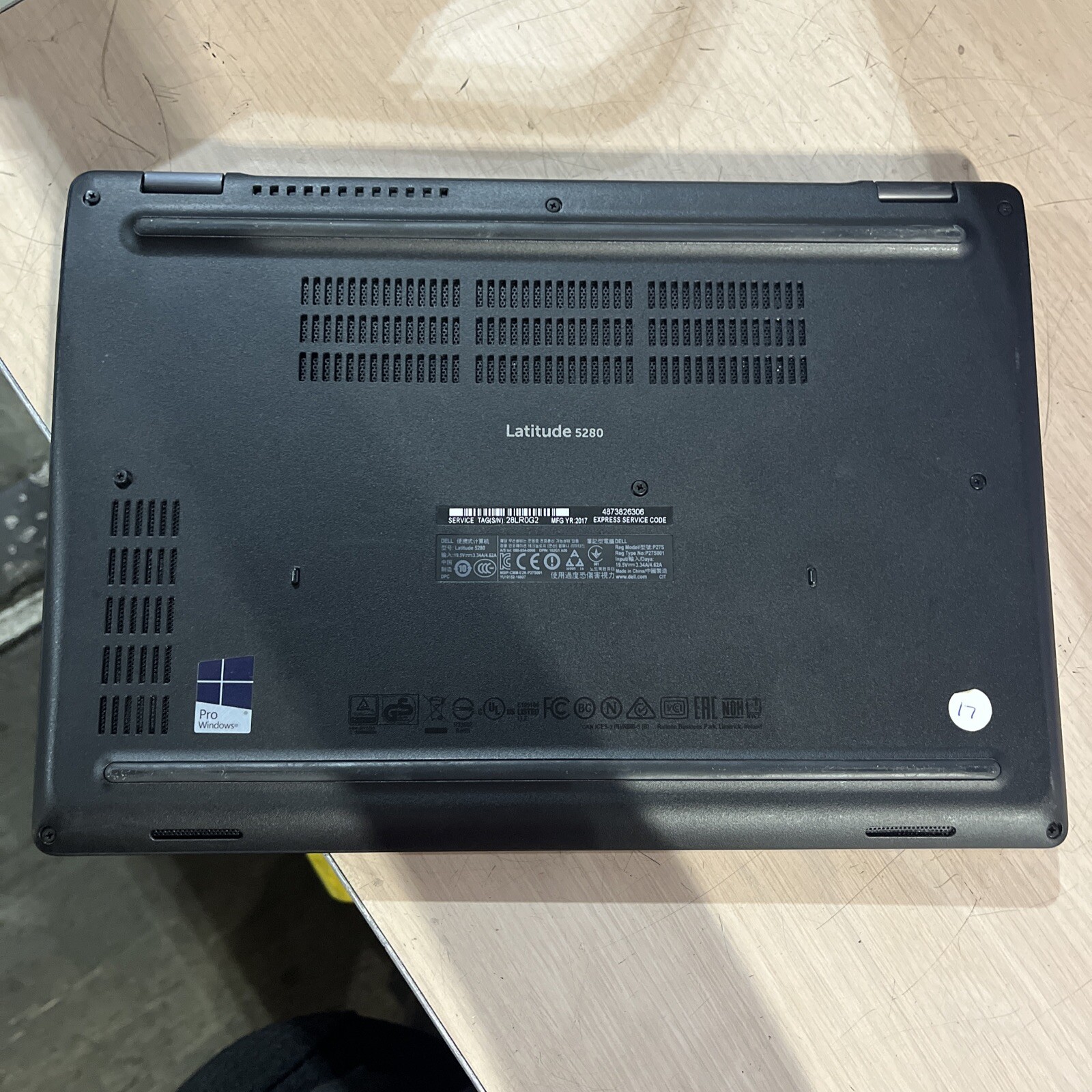 DELL LATITUDE 5280 INTEL CORE I3-7100U 2.40GHZ 8GB RAM NO HD ~