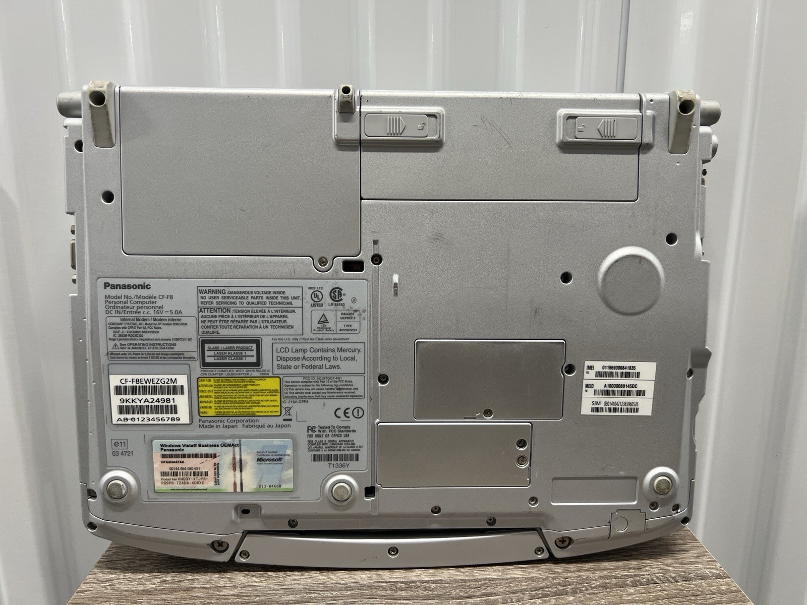 Panasonic Lets Note / Toughbook CF-F8 Core 2 Duo Widescreen Aero