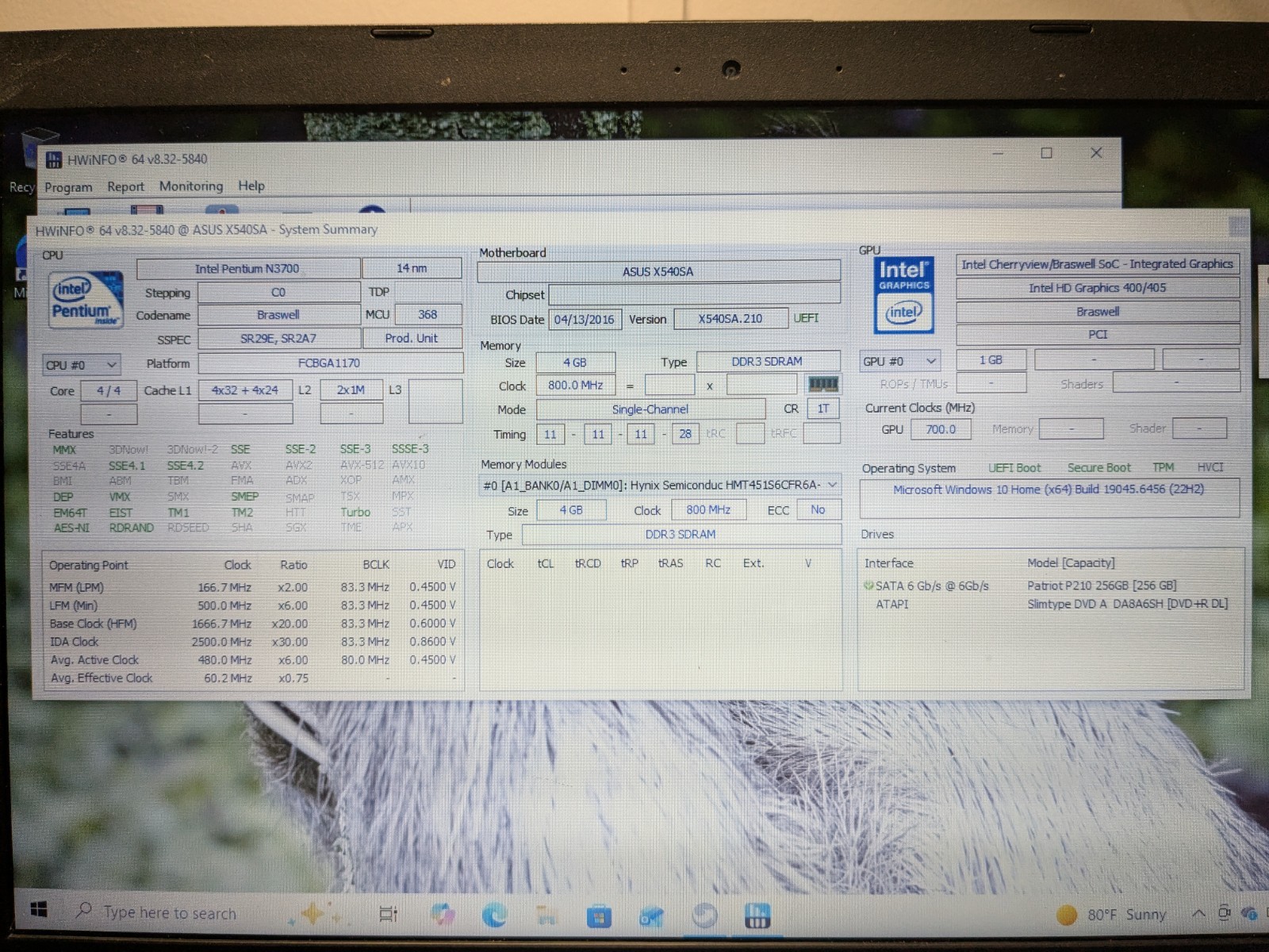Asus X540SA tested and WORKING