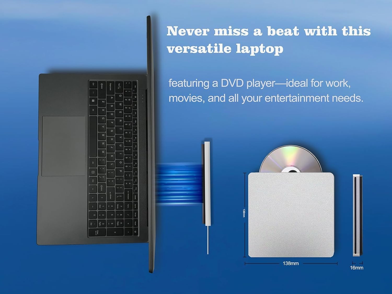 17.3” FHD Business Laptop, Celeron Quad-Core Processor (Up to 2.9GHz), 8GB…