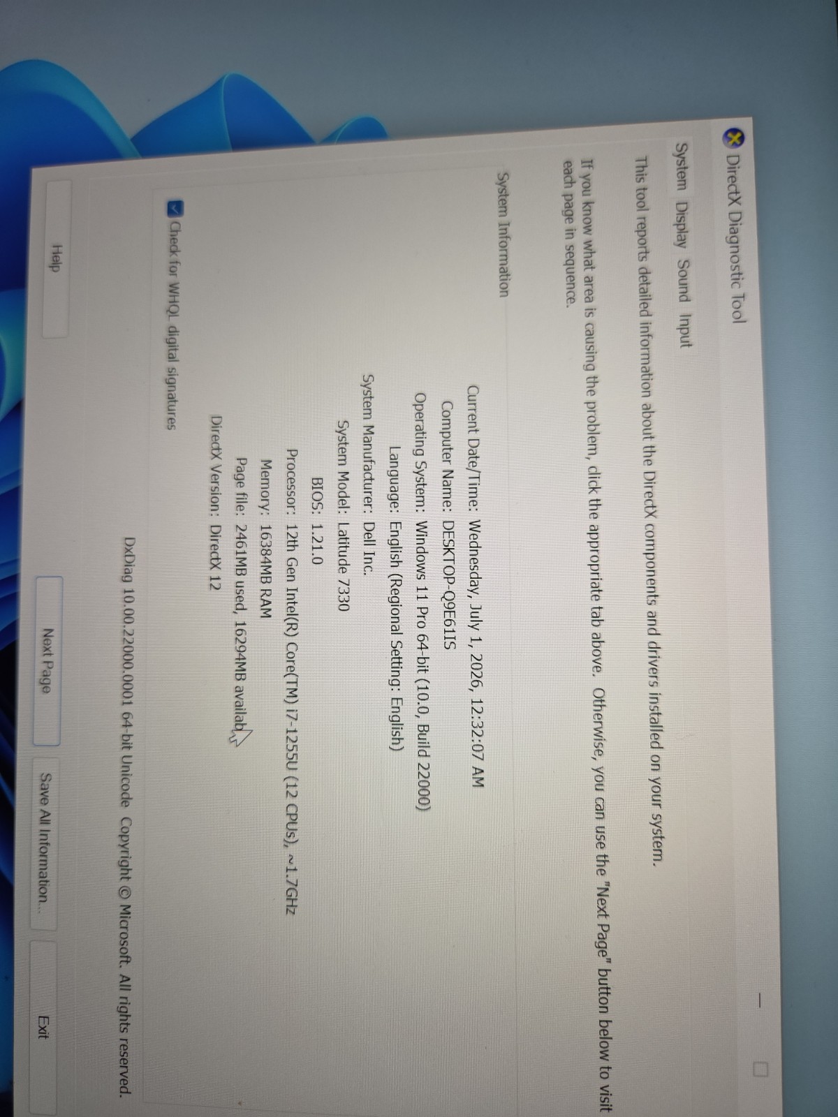 Dell Latitude 7330 I7-1255U 16GB 250gb