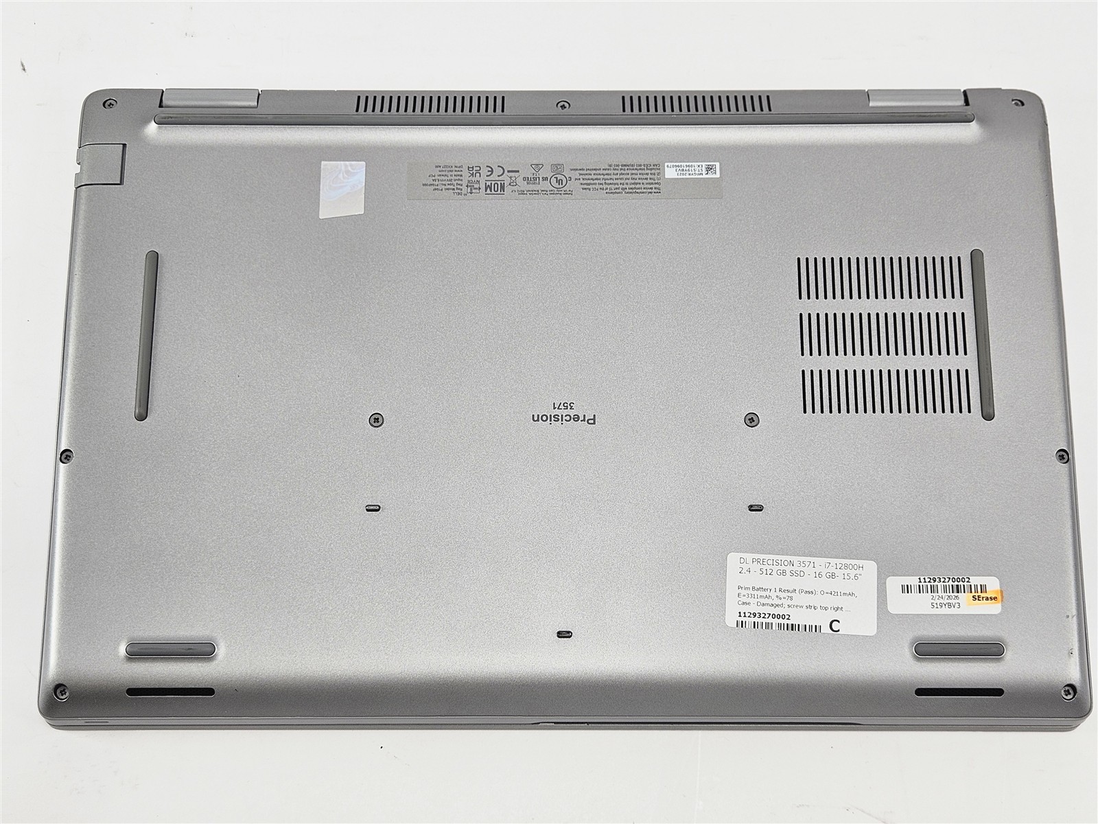 Dell Precision 3571 Intel Core i7-12800H 16GB RAM 512GB SSD 15.6″ FHD T600