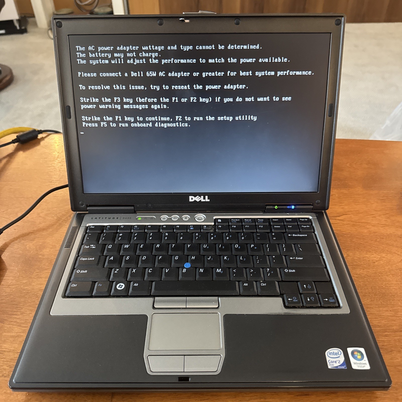Dell LatitudeD630 Laptop No Operating System No Ac Adapter Untested As Is