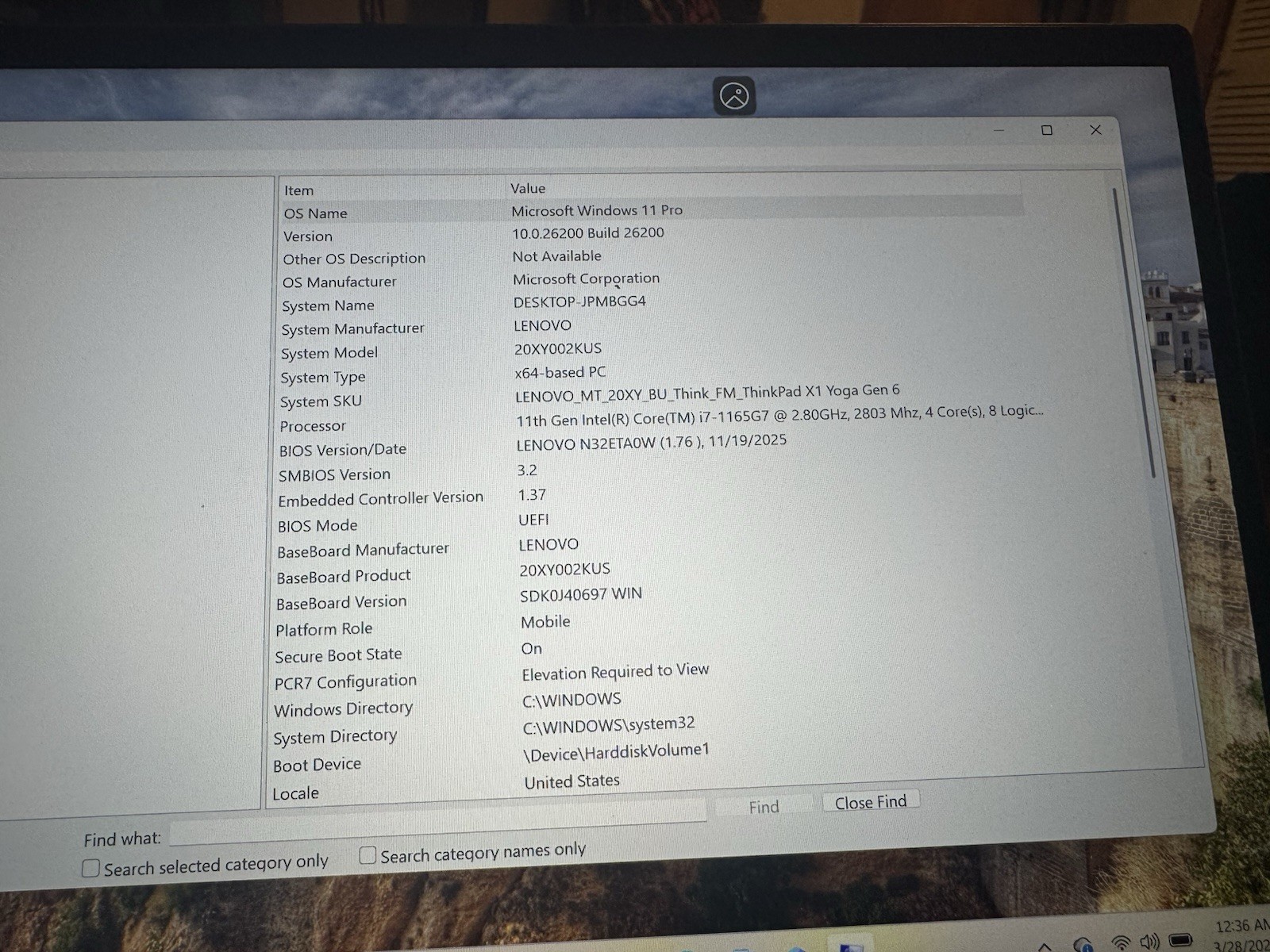 Lenovo ThinkPad X1 Yoga Gen 6 i7-1165G7 16GB 512GB Win11 Pro