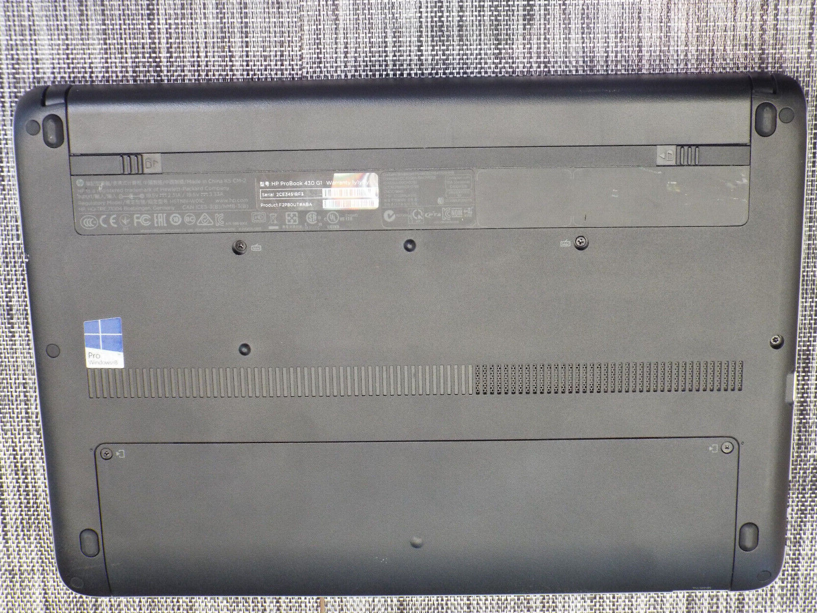 HP ProBook 430 G1 Intel Core i3-4010U 1.70GHz 4GB RAM 240GB SSD Win10 Pro