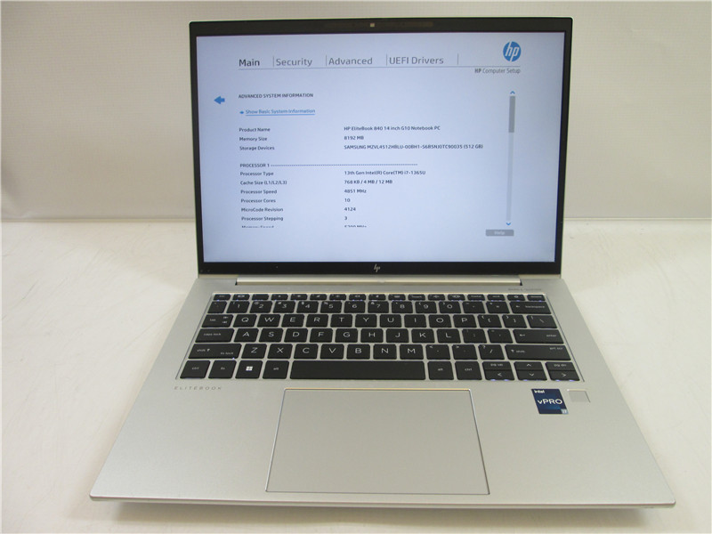 HP EliteBook 840 G10 Laptop i7-1365U 4.8GHz 8GB 512GB SSD Win11 COA