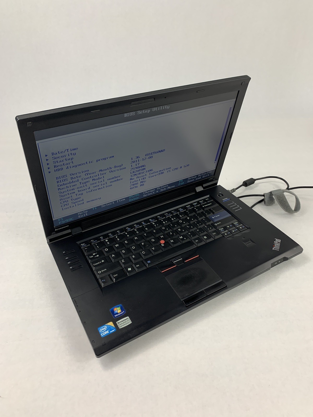 Lenovo ThinkPad L512 15.6″ i5-M520 2.4 GHz 4 GB Ram No OS No HDD No AC No Batt