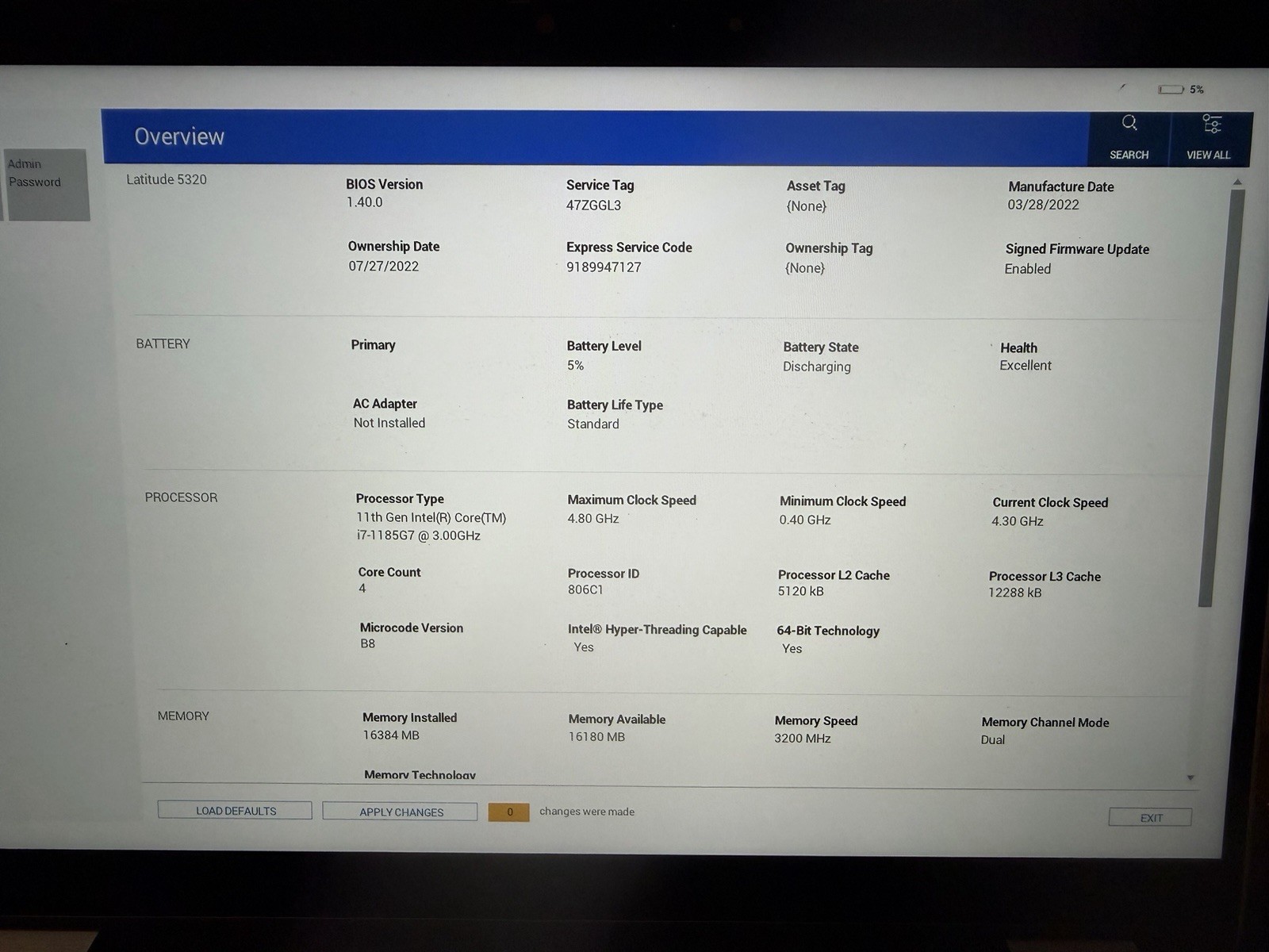Dell Latitude 5320 2-in-1 13.3-Inch FHD Touch i7-1185G7 16GB 512GB Win11 Pro