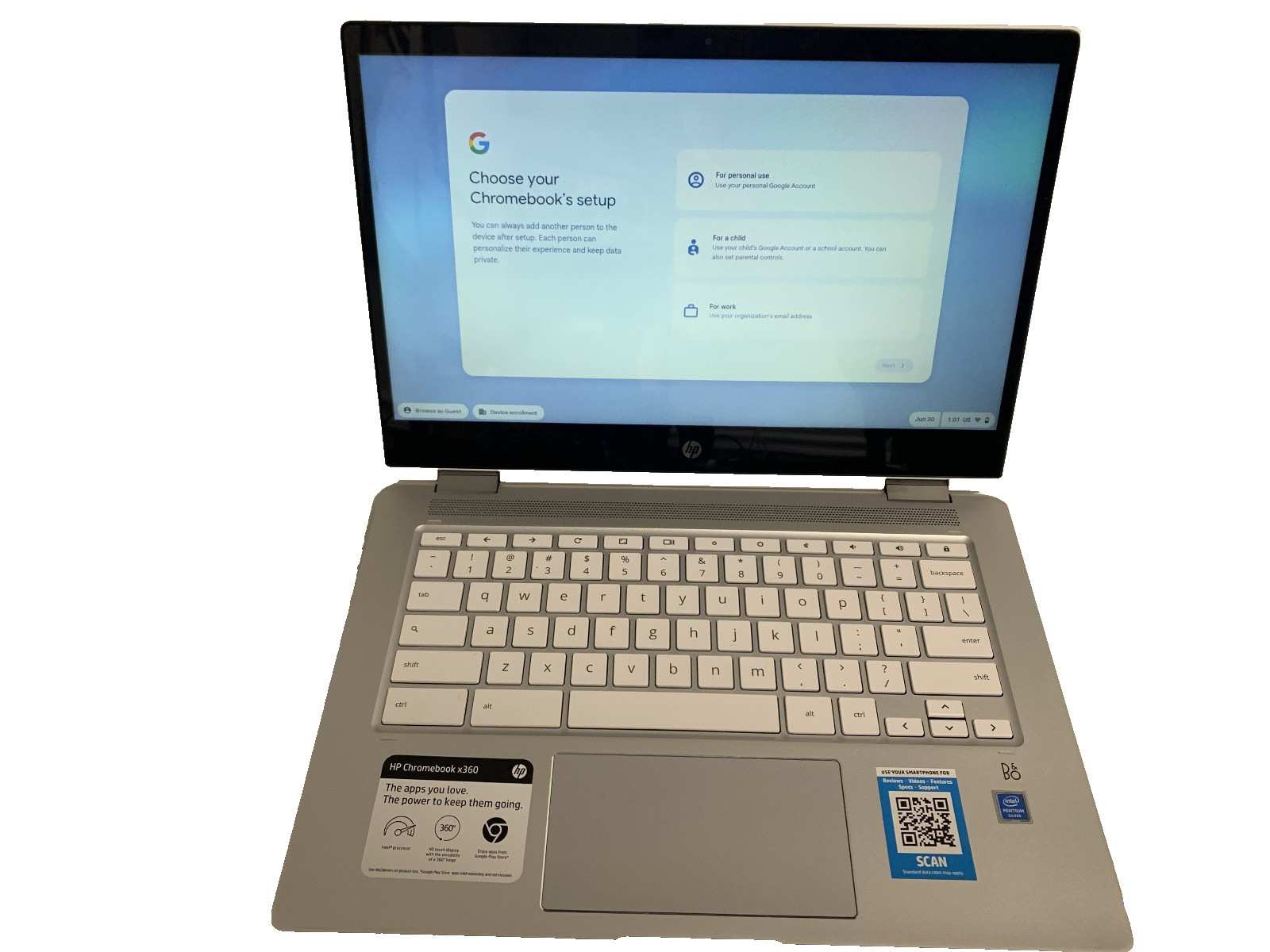 HP Chromebook x360 14b-ca0023dx 14″ Touchscreen 4GB Ram 64GB eMMC Storage