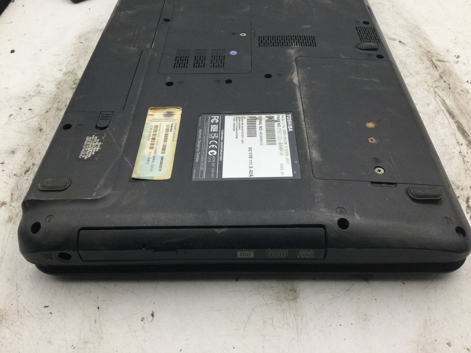 TOSHIBA SATELLITE C655-S5128 – BOOTS TO BIOS – INTEL I3 – 2GB RAM – READ DESC-BB