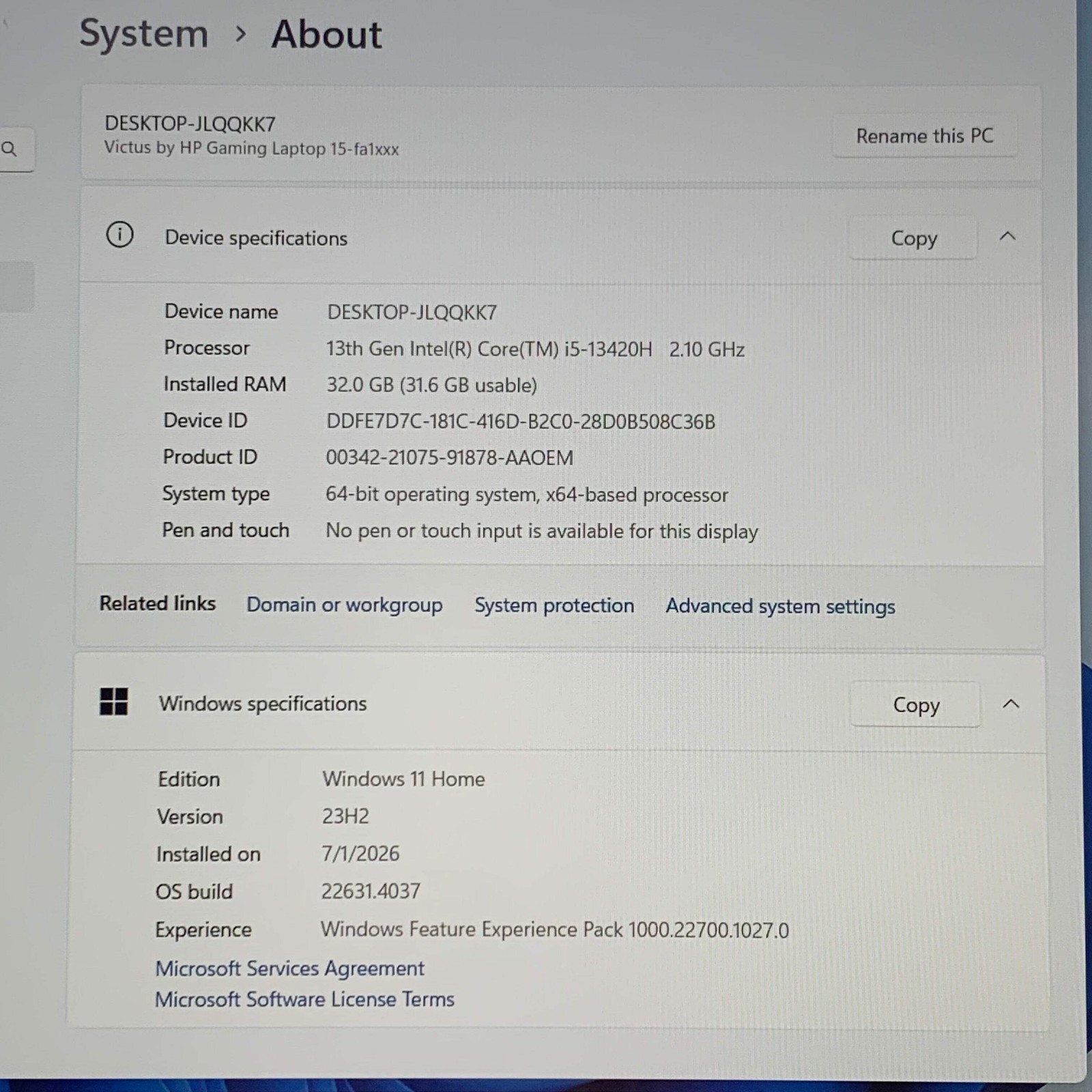 HP Victus 15.6″FHD Laptop Intel Core i5 13th Gen 32GB RAM 512GB SSD RTX 3050