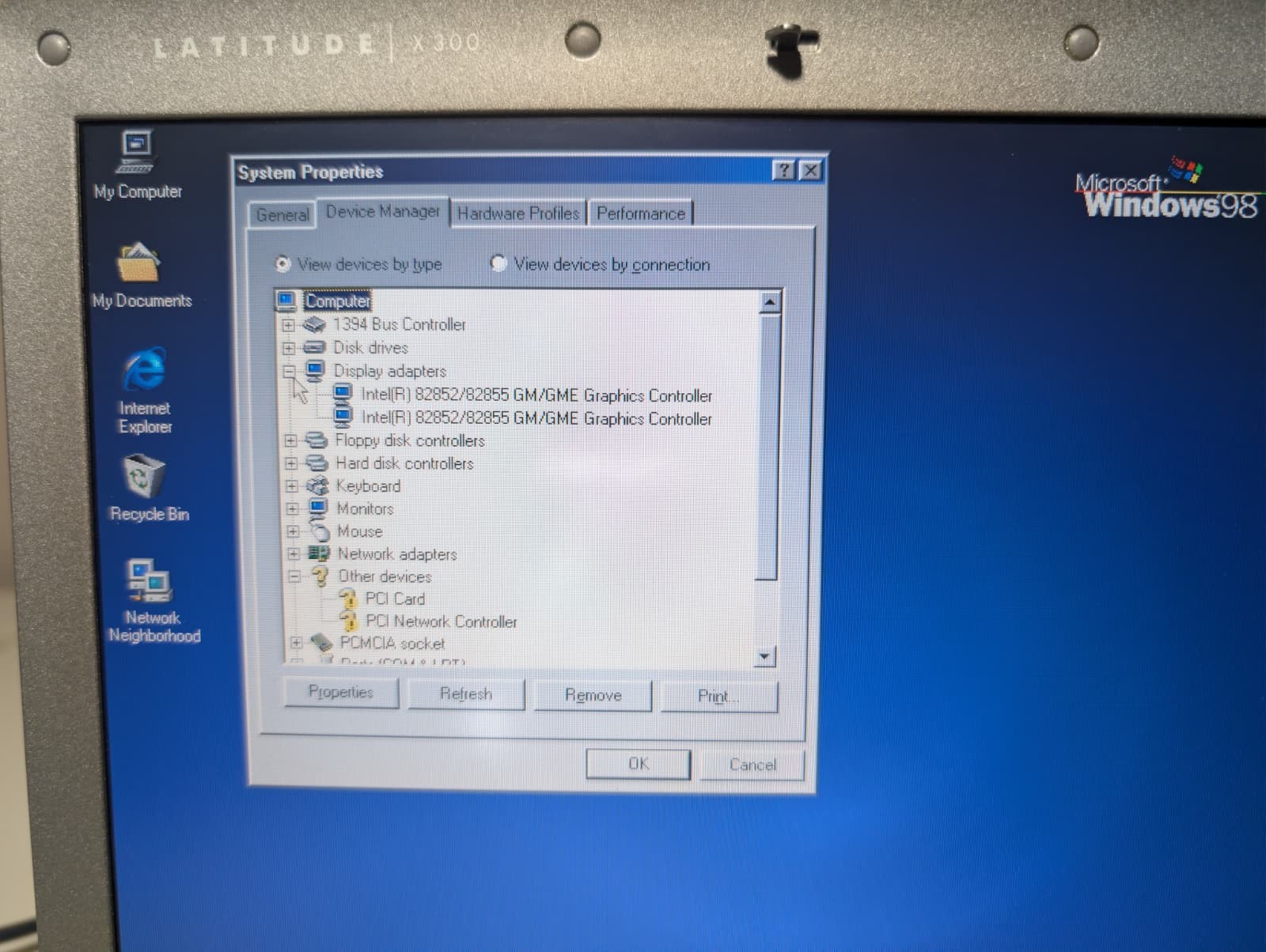 Dell Latitude X300 | Pentium M 1200 640MB RAM 60GB HDD | Windows 98 SE
