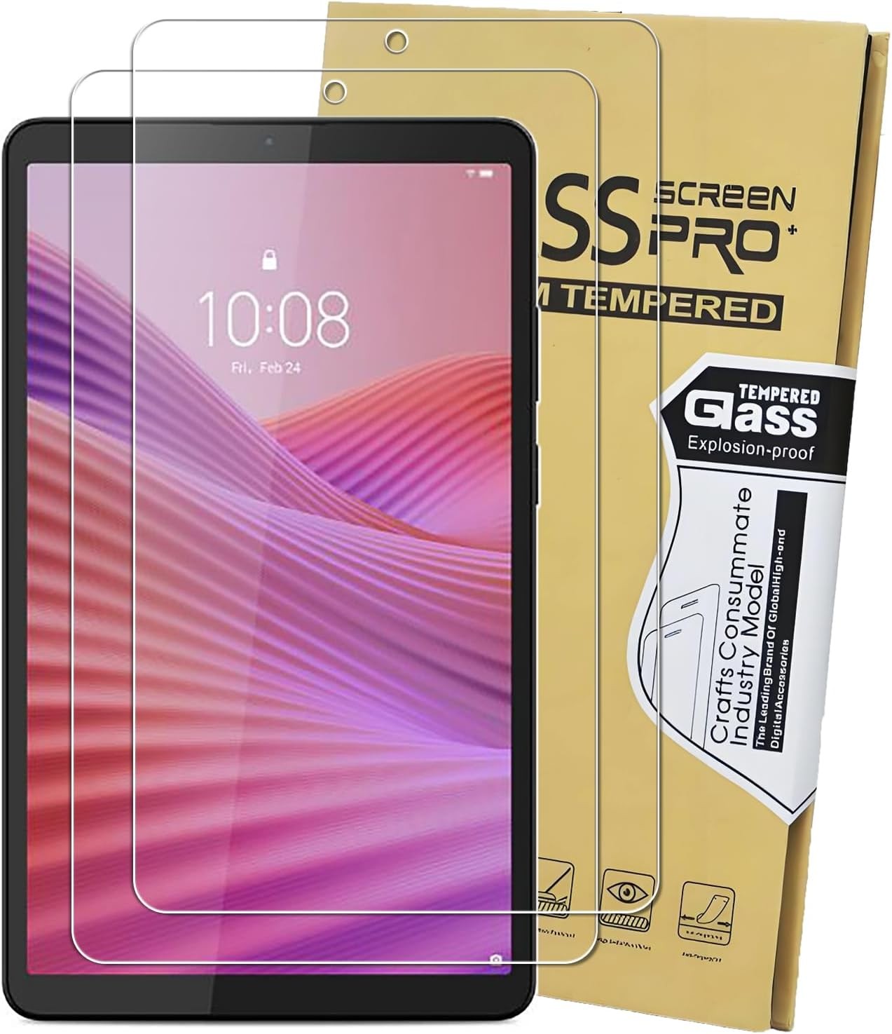 2 Pack Designed for Lenovo Tab One 8.7″ & Lenovo Tab K9 8.7 Inch Tempered Glass
