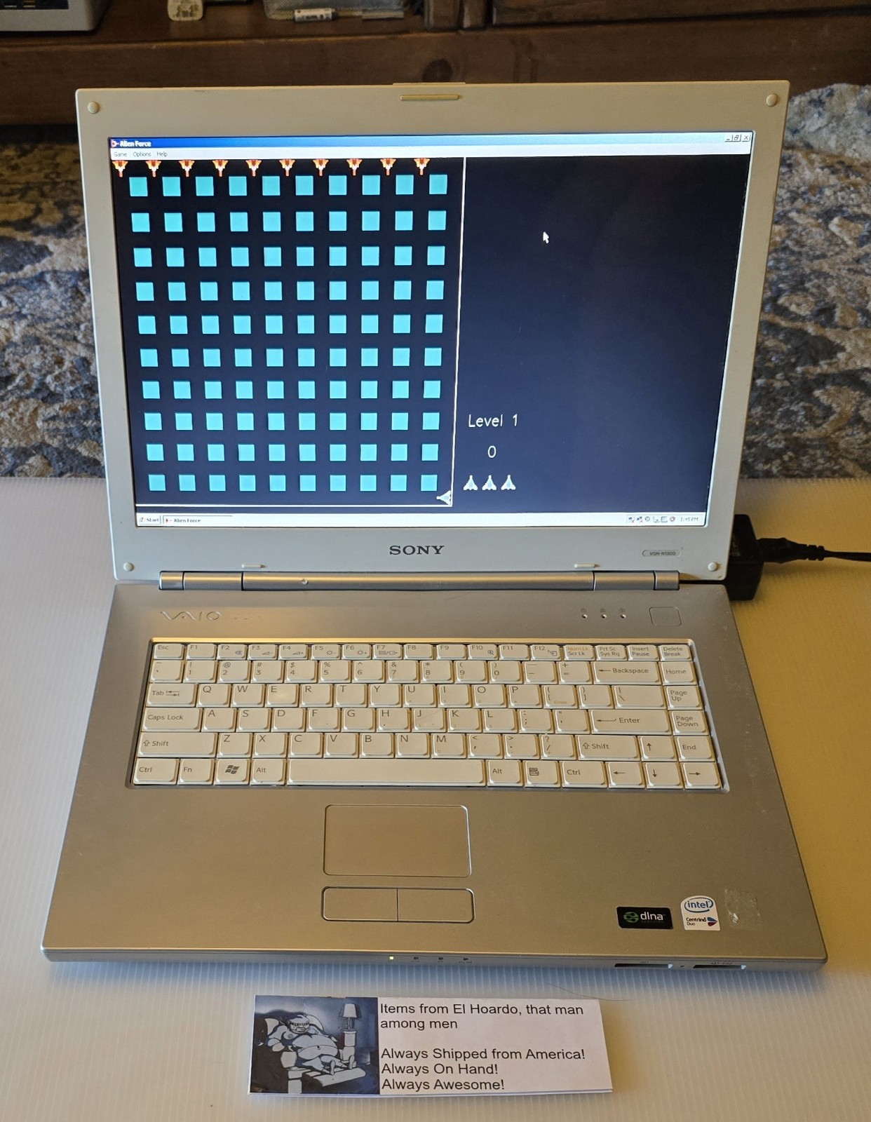 Sony Vaio VGN-N130G PCG-7T1L 512MB ram 80GB hdd 1.6ghz Core Duo Tested README
