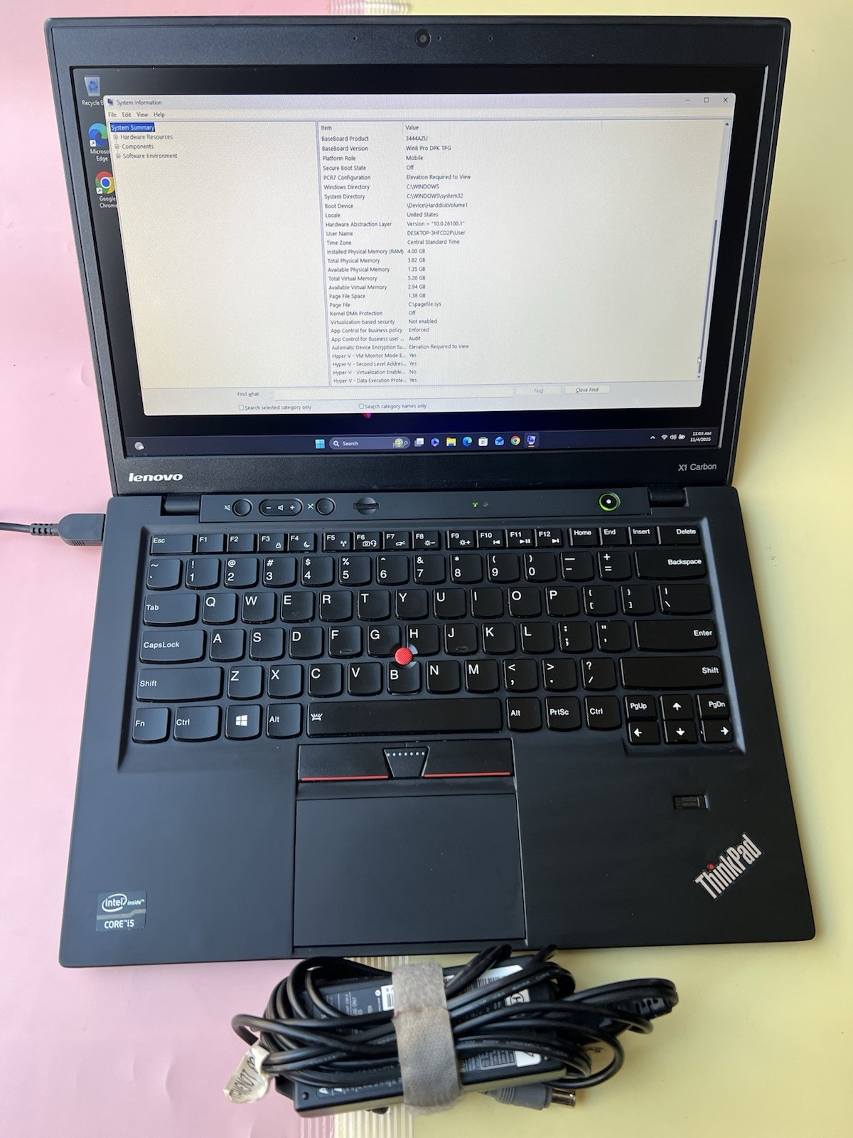 LenovoThinkPad X1 Carbon Core i5-3317U 128GB SSD 4GB RAM BACKLIT WEBCAM 1600X900
