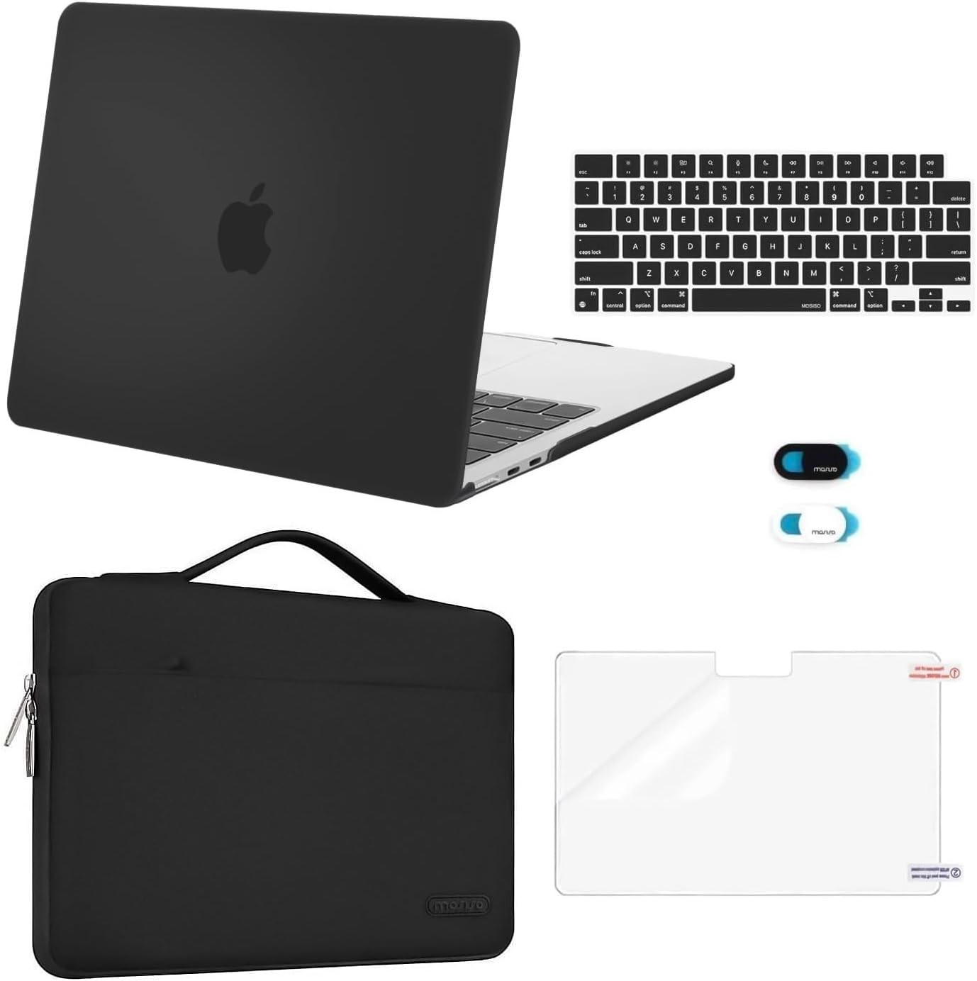 Hard Shell Case & Sleeve Bag with Anti-Glare Screen Film for 13” MacBook Air