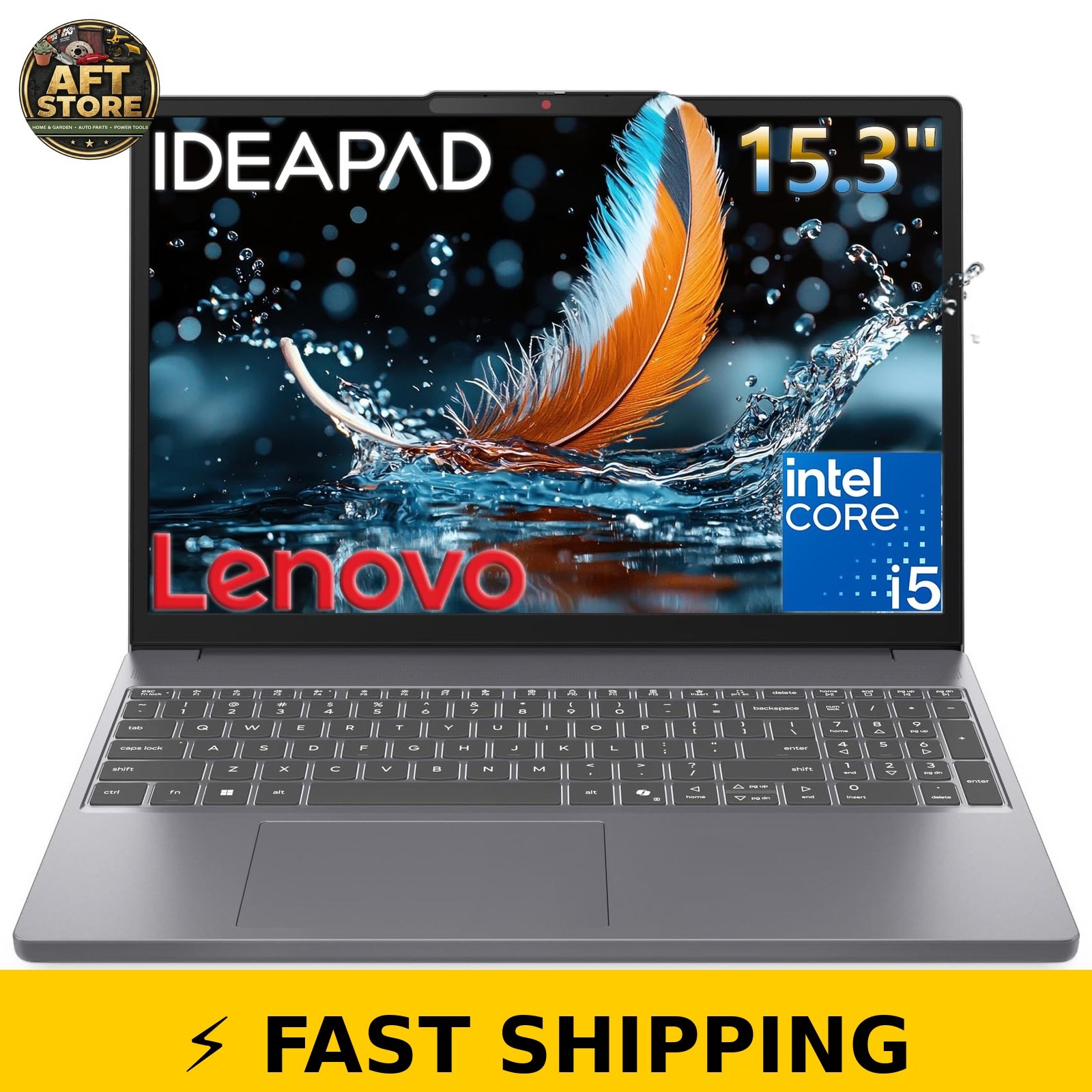 Lenovo IdeaPad Slim 3 Laptop, 15.3″ WUXGA, Intel i5-13420H, Luna Grey