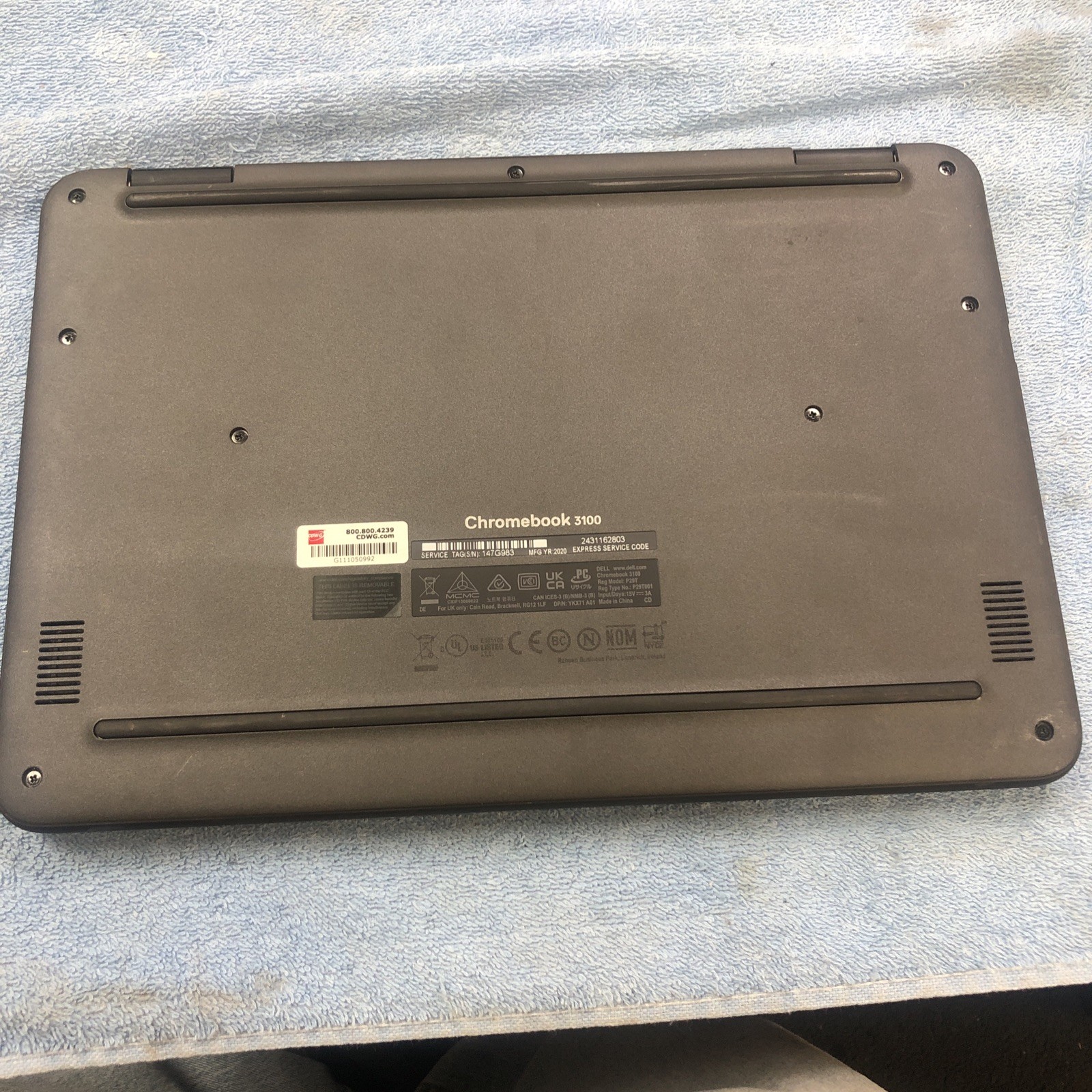 Dell Chromebook 11 3100 11.6″ (32GB eMMC Intel Celero N4020 1.1GHz 4GB)