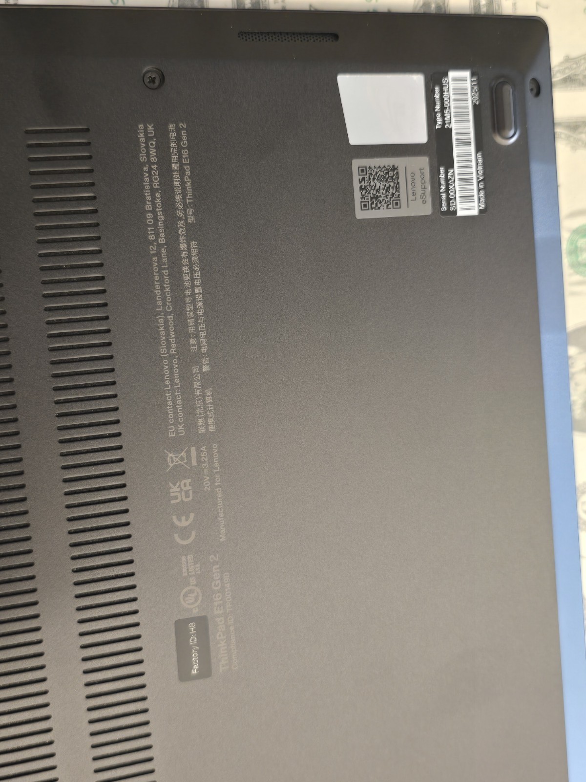 Lenovo ThinkPad E16 Gen 2 16″ IPS Ryzen 5 7535U 2.9GHz 8GB RAM 256GB SSD WIN11P