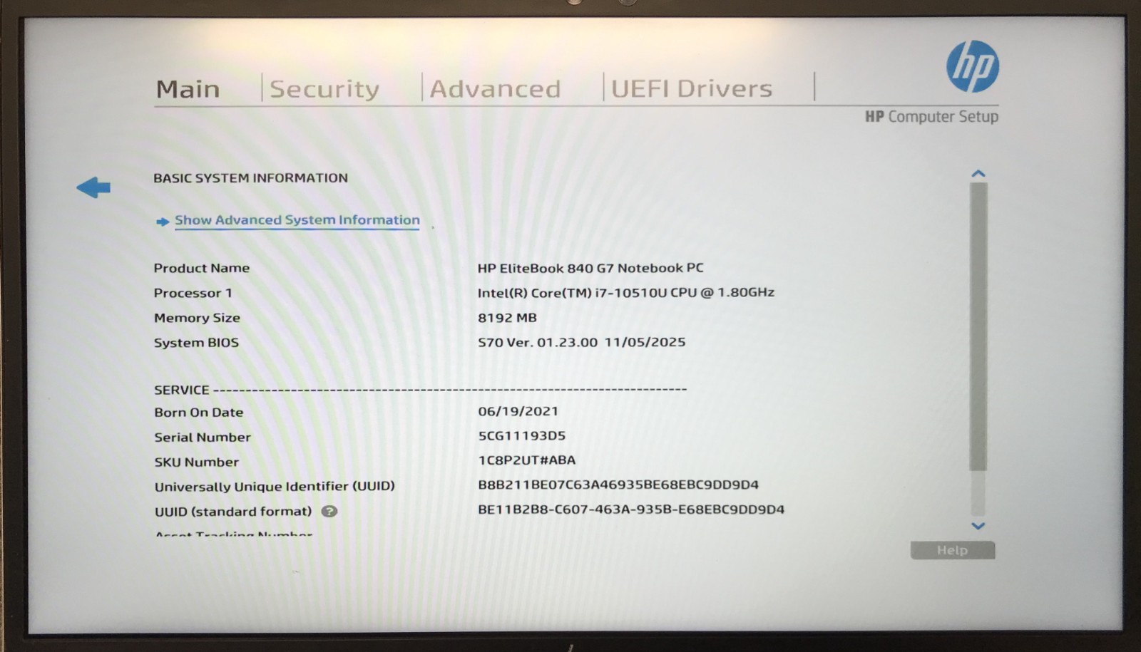 HP EliteBook 840 G7 14″ Laptop i7-10510U 8GB RAM 256GB NVMe