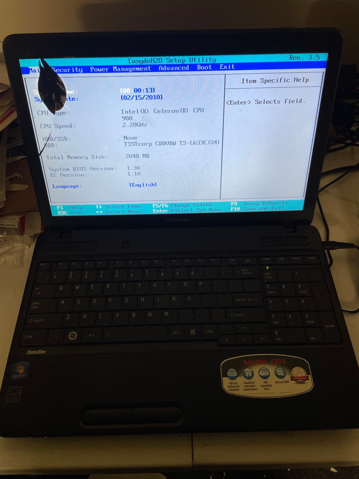 Lot of 5 Toshiba Satellite C655 Fix/repair Lot Wholesale