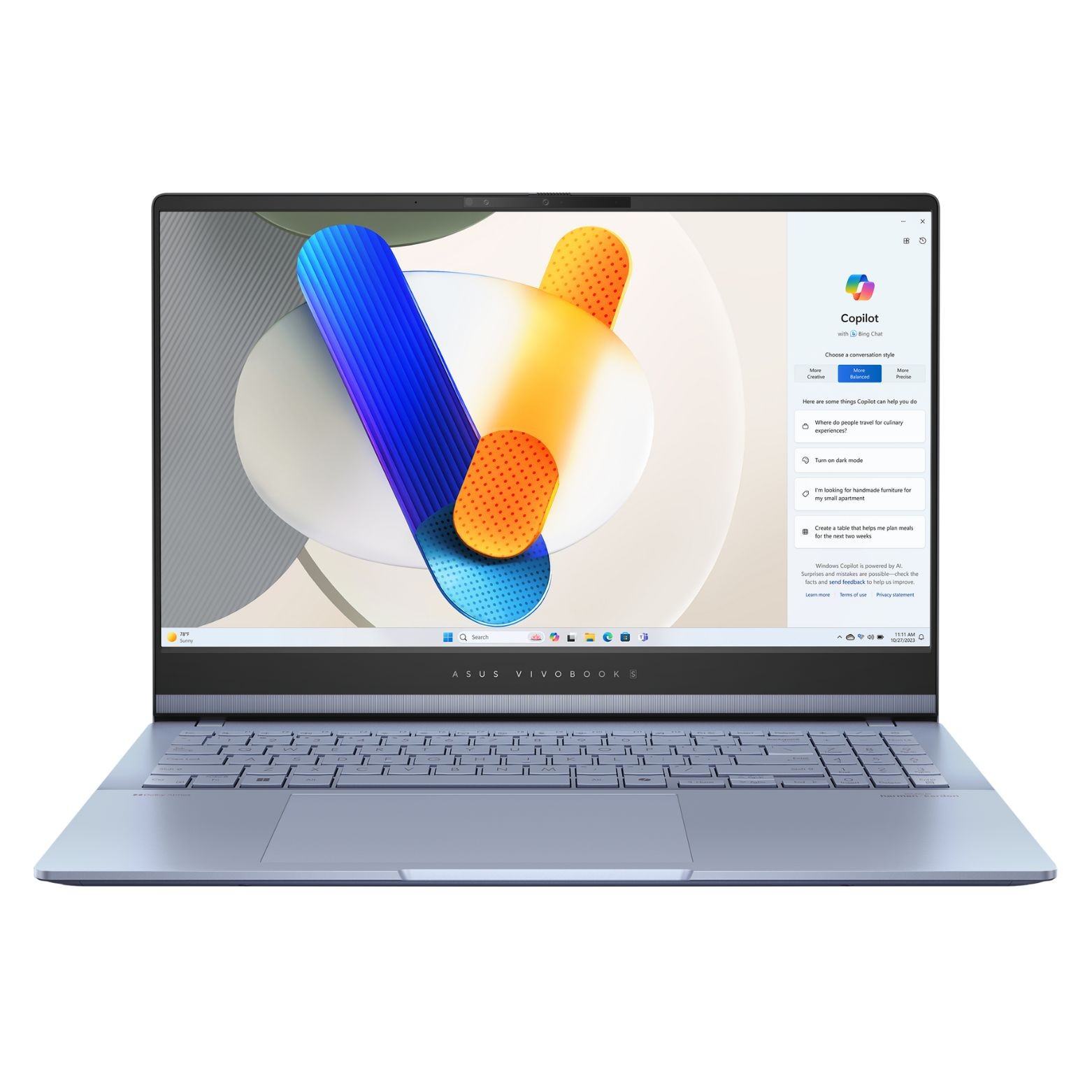 ASUS VivoBook S 15 15.6″ 3K OLED Intel Ultra 7 155H 16GB RAM 1TB SSD W11H Laptop