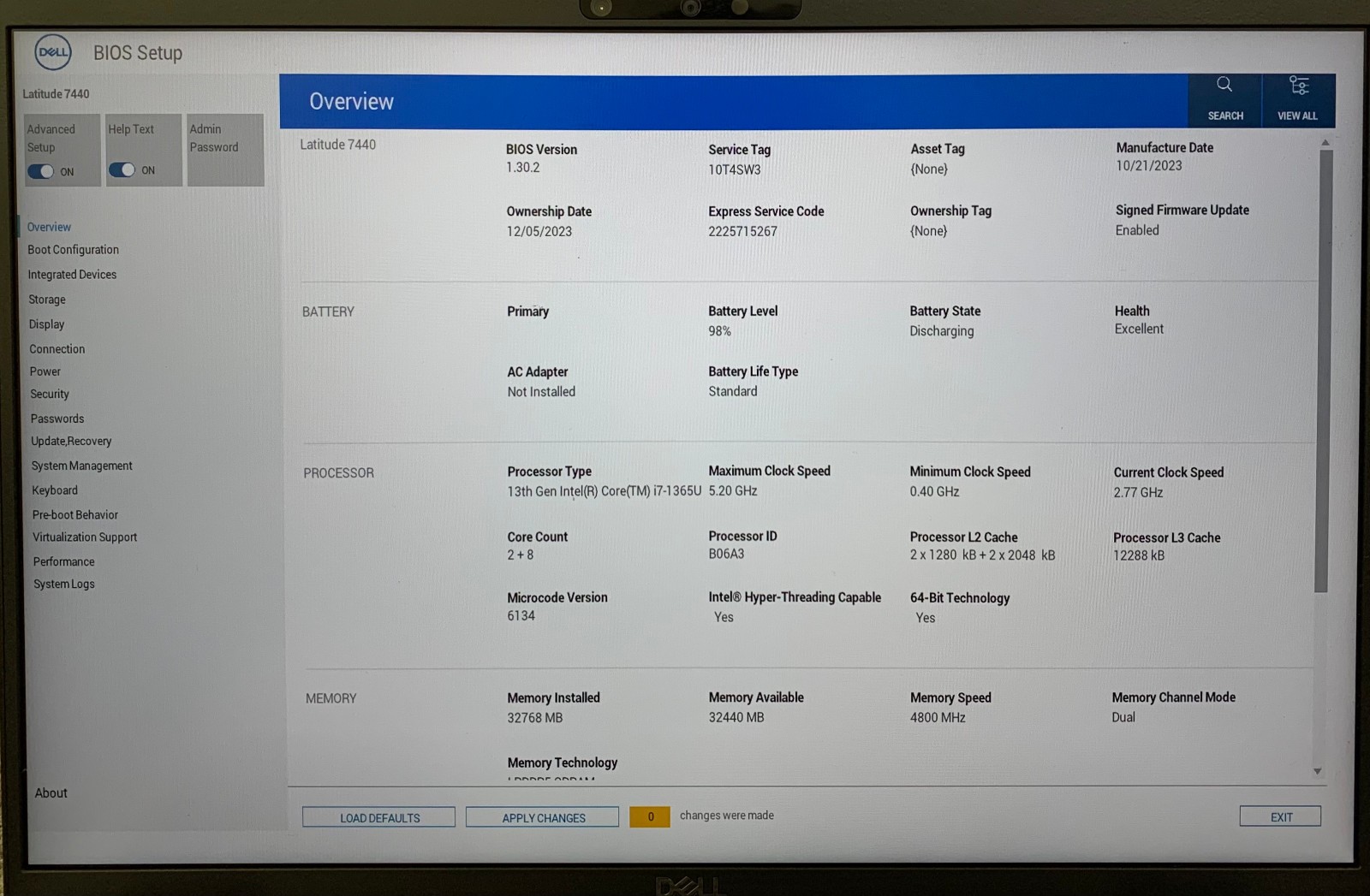 Dell Latitude 7440 14″ Laptop i7-1365U 32GB RAM 512GB NVMe