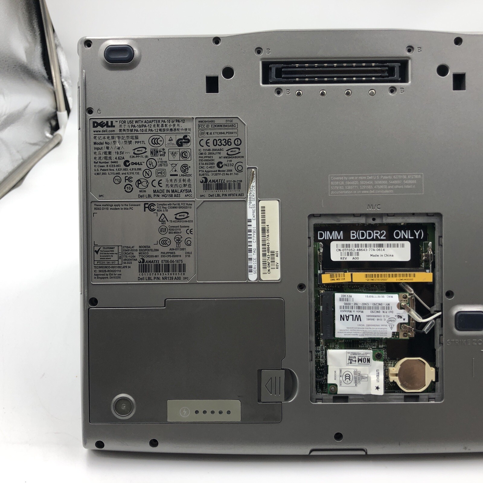 Dell Latitude D520 C2D T5550 1.66GHz Unknown RAM/HDD/OS NO CADDY (FOR PARTS)