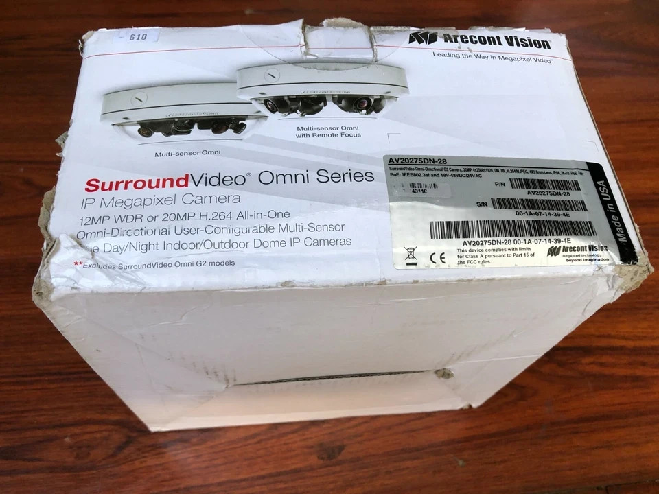 New Arecont Vision AV20275DN-28 20MP Outdoor Multi-sensor Dome TDN IP