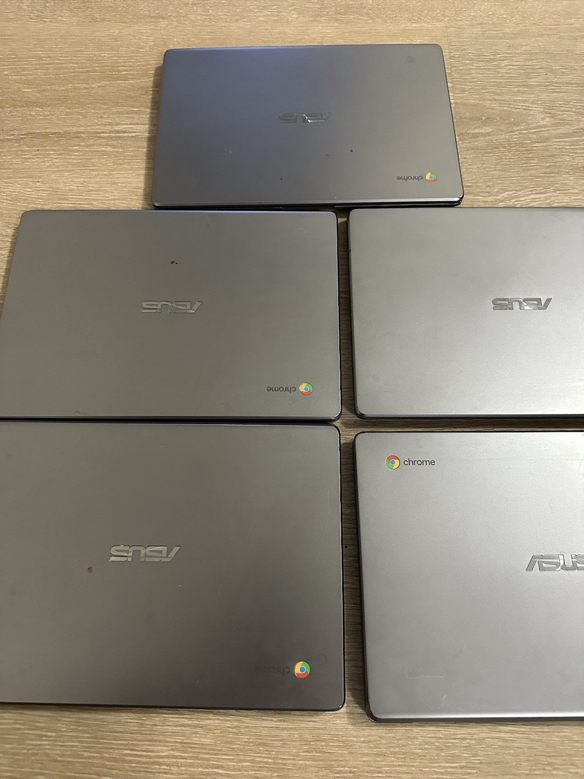 ASUS Chromebook CX22N 11.6-inch HD Non-Touch 32GB eMMC -LOT OF 5 UNITS-CHARGERS