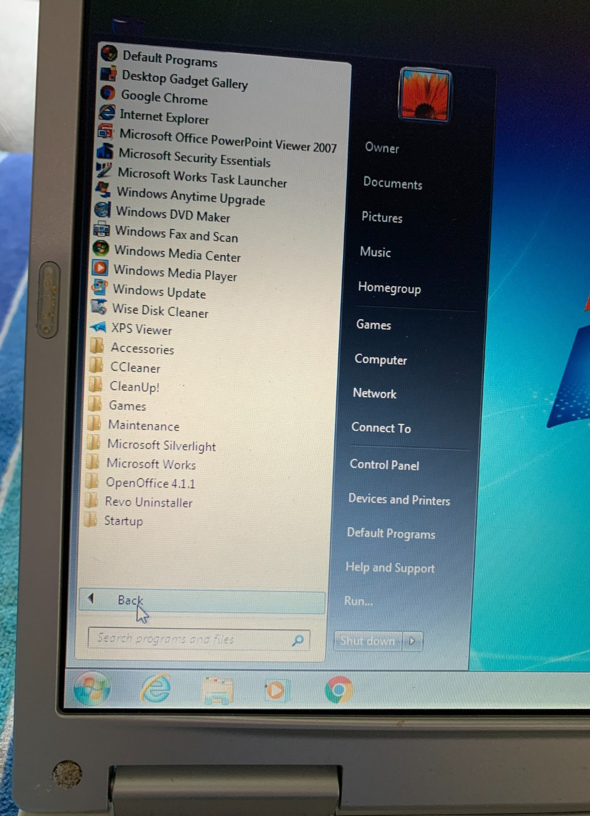 Dell Inspiron 6000 15.4″ Intel Pentium M 725 1.6 GHZ 2GB RAM 120GB SD Window 7