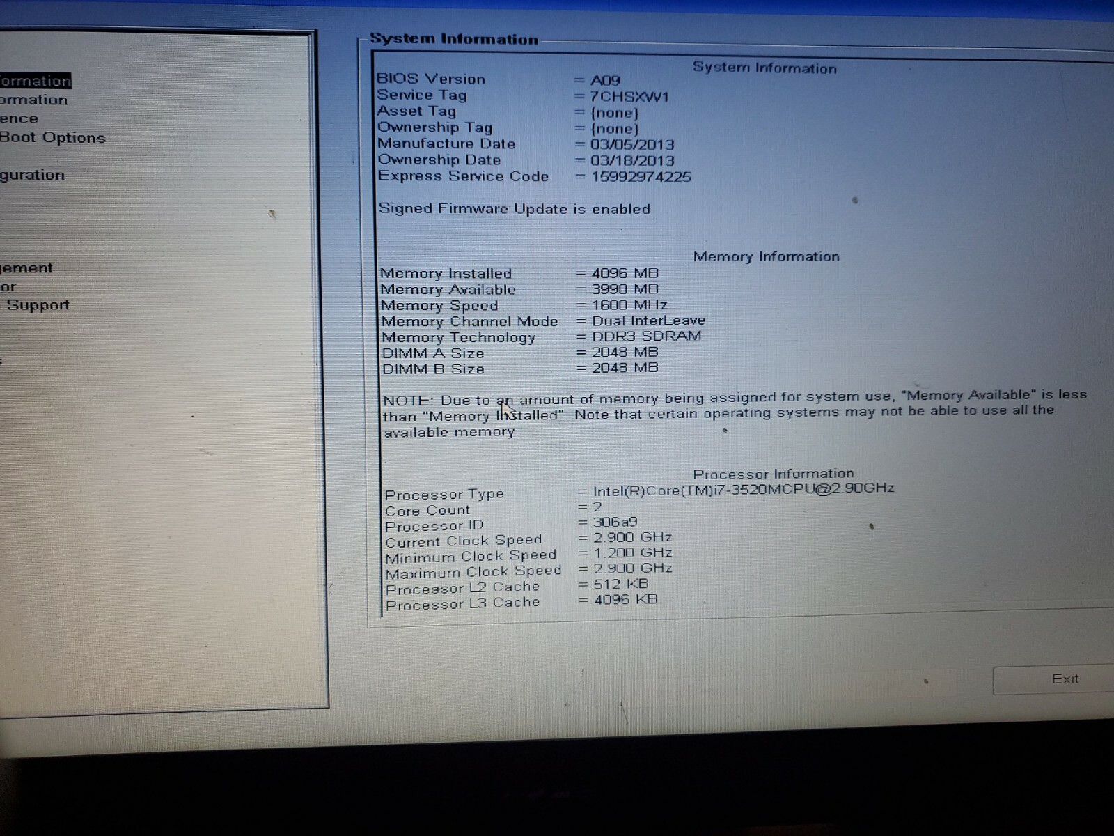 DELL LATITUDE E6430 i7-3520M 2.9Ghz 4GB 320GB