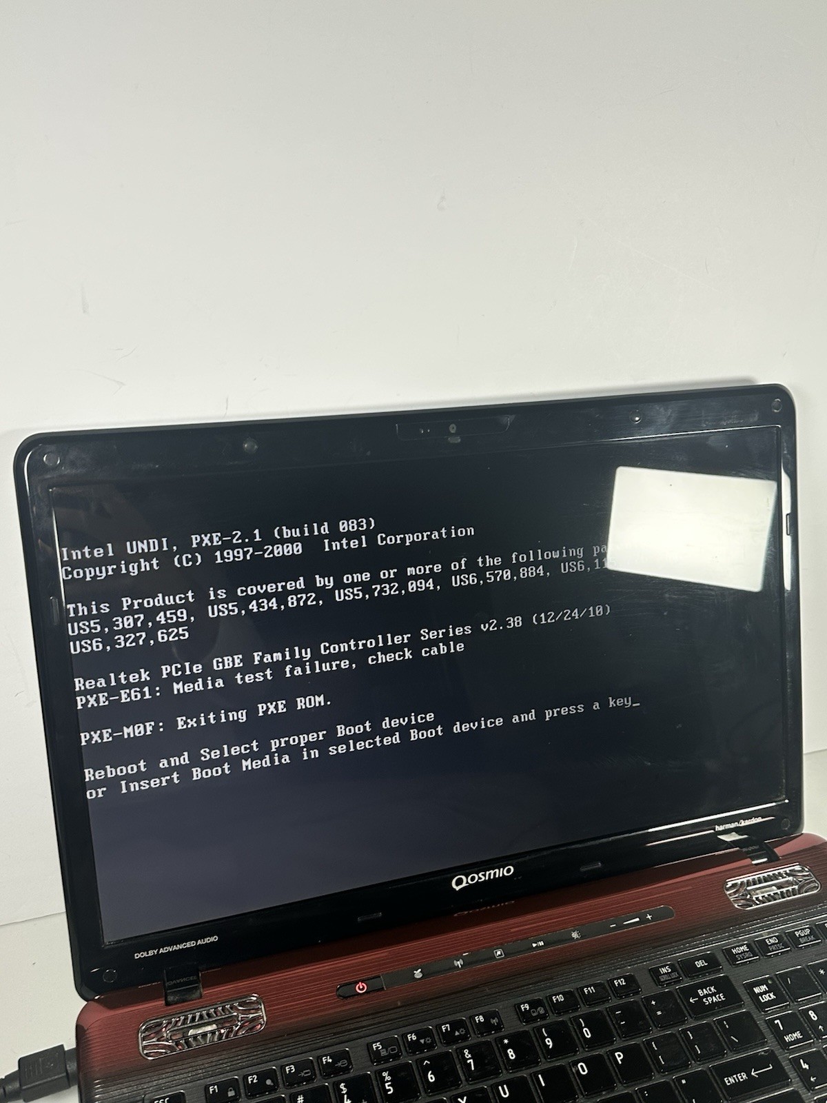 Toshiba Qosmio X770 17” i7-2670QM 8GB Boots BIOS No HDD OEM Charger VG+