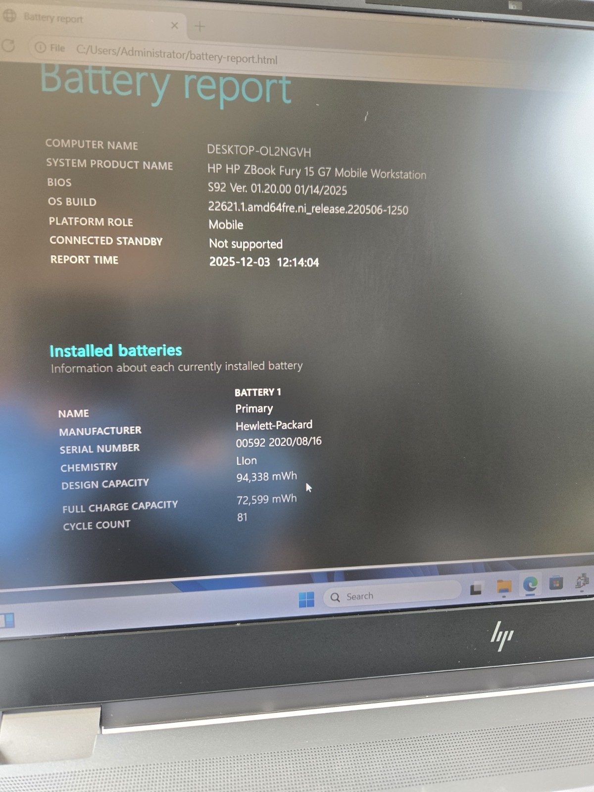 HP ZBook Fury 15 G7 i7-10850H 32Gb RAM 512Gb SSD Quadro T2000 Workstation