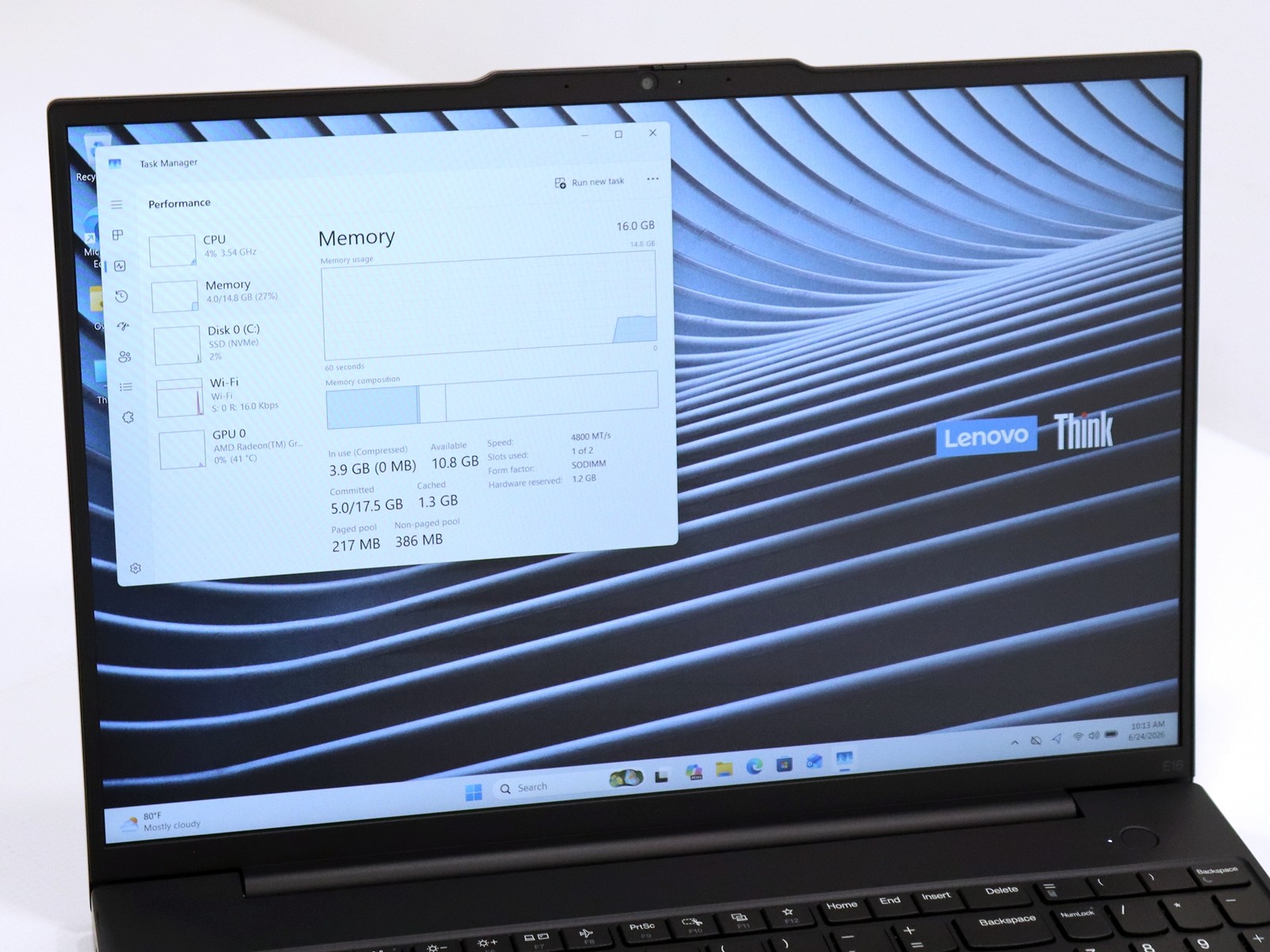 Lenovo ThinkPad E16 Gen 2 16.0″ AMD Ryzen 5 7537U 16GB RAM 512GB NVMe W11P