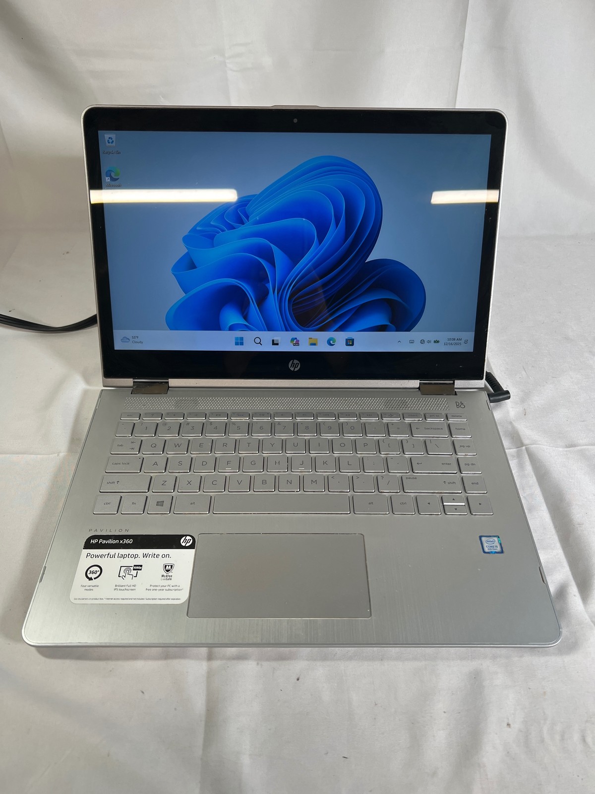 HP Pavilion x360 14 i5-8250U 8GB 240GB SSD No Battery 14″