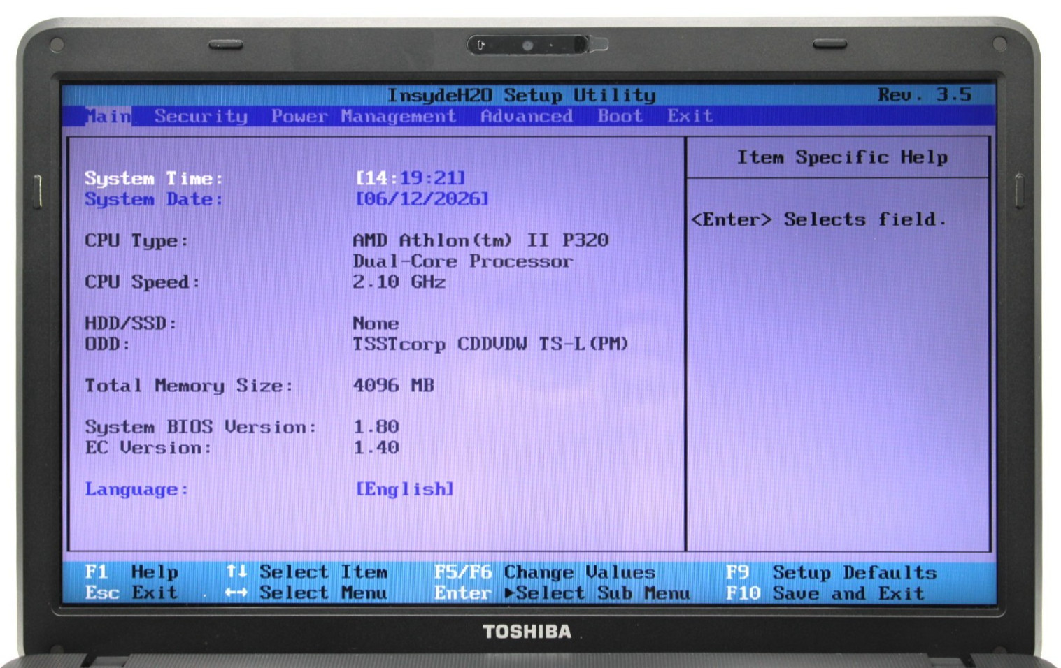 Toshiba Satellite C655 AMD Athlon X2@2.31GHz 4GB DDR3 NO STORAGE/OS*USED/TESTED*