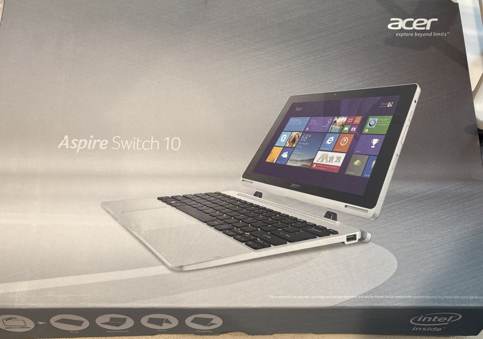 Acer Aspire Switch 10 10.1″ 2-in-1 Detachable Touch 2GB 64GB Win 10 in Gray