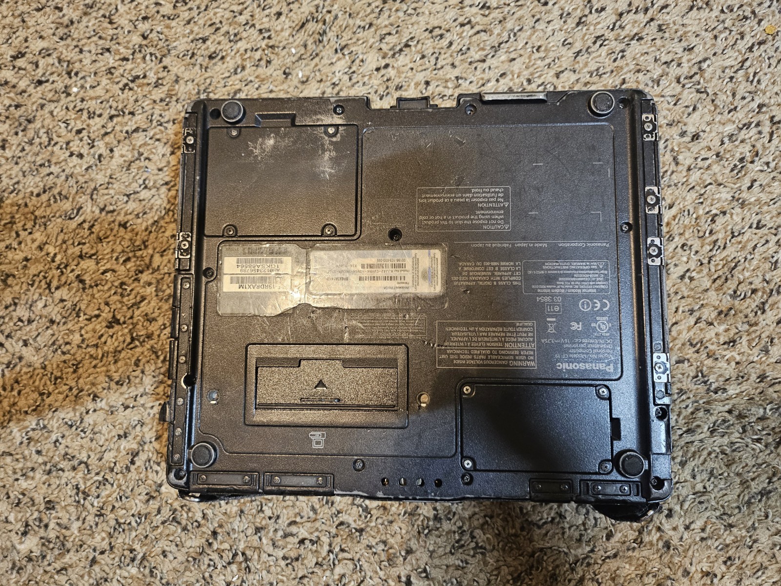 Panasonic Toughbook CF-19, Intel i5-540 4GB RAM, no HDD WITH STYLUS AND BATTERY