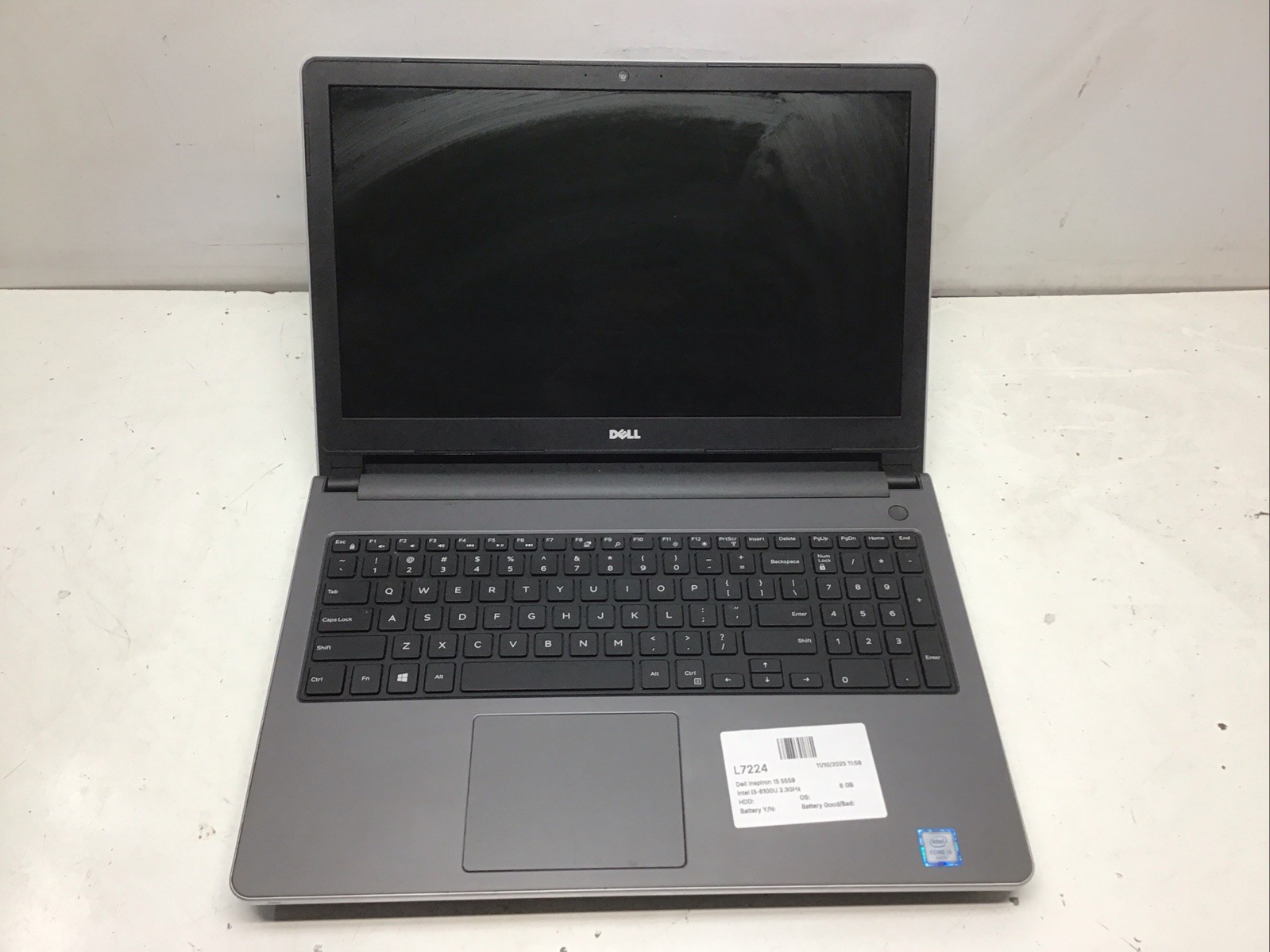 Dell Inspiron 15 5559 Intel i3-6100U 2.3GHz 6 GB NO HDD