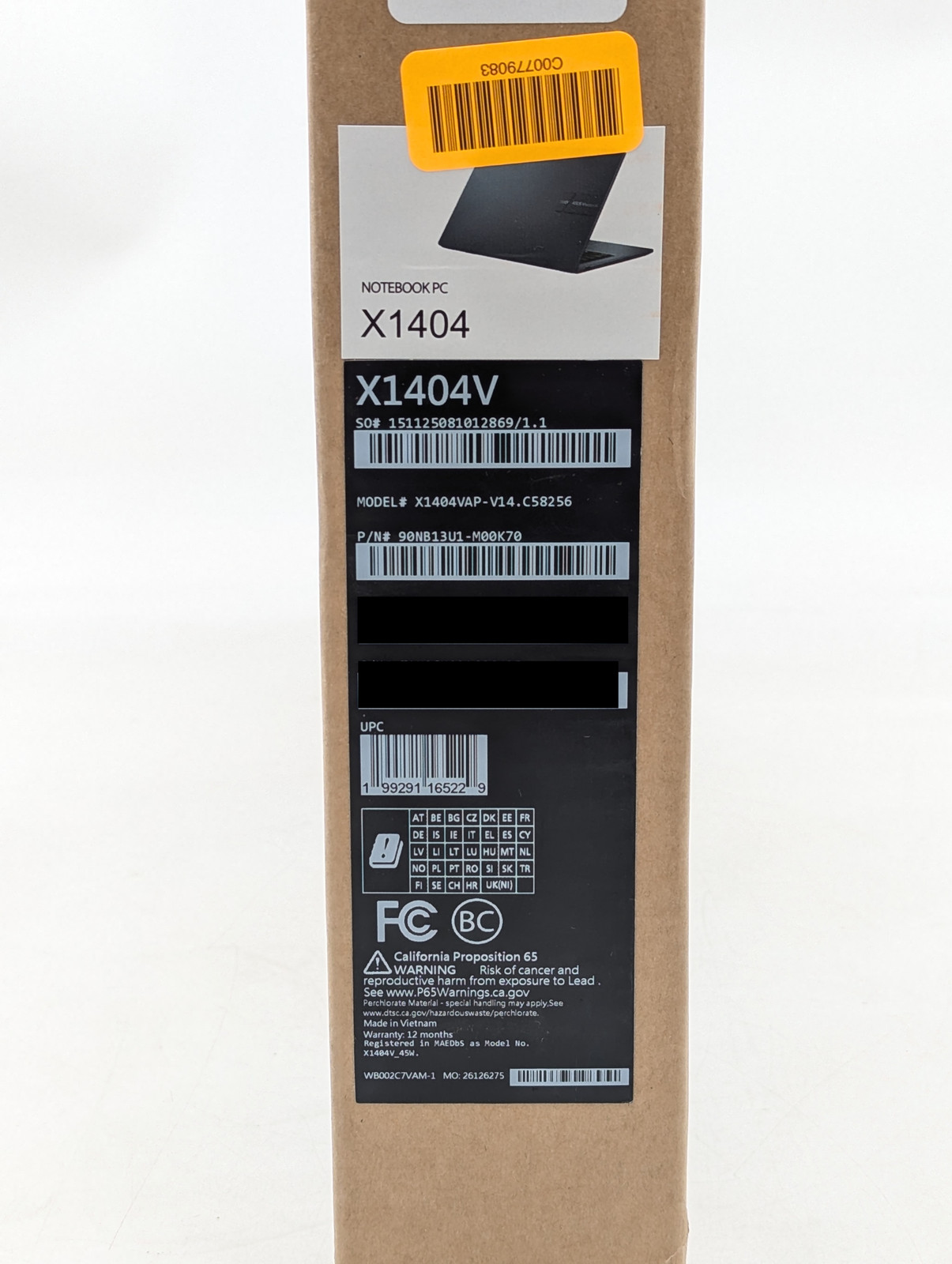 ASUS Vivobook X1404 14″ Intel Core 5 120U 8GB RAM 256GB SSD Windows 11
