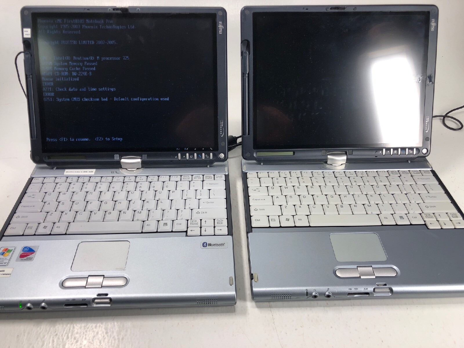 LOT Of 2 Fujitsu Lifebook T Series T4010 Tablet 1GB Ram No Hard drive