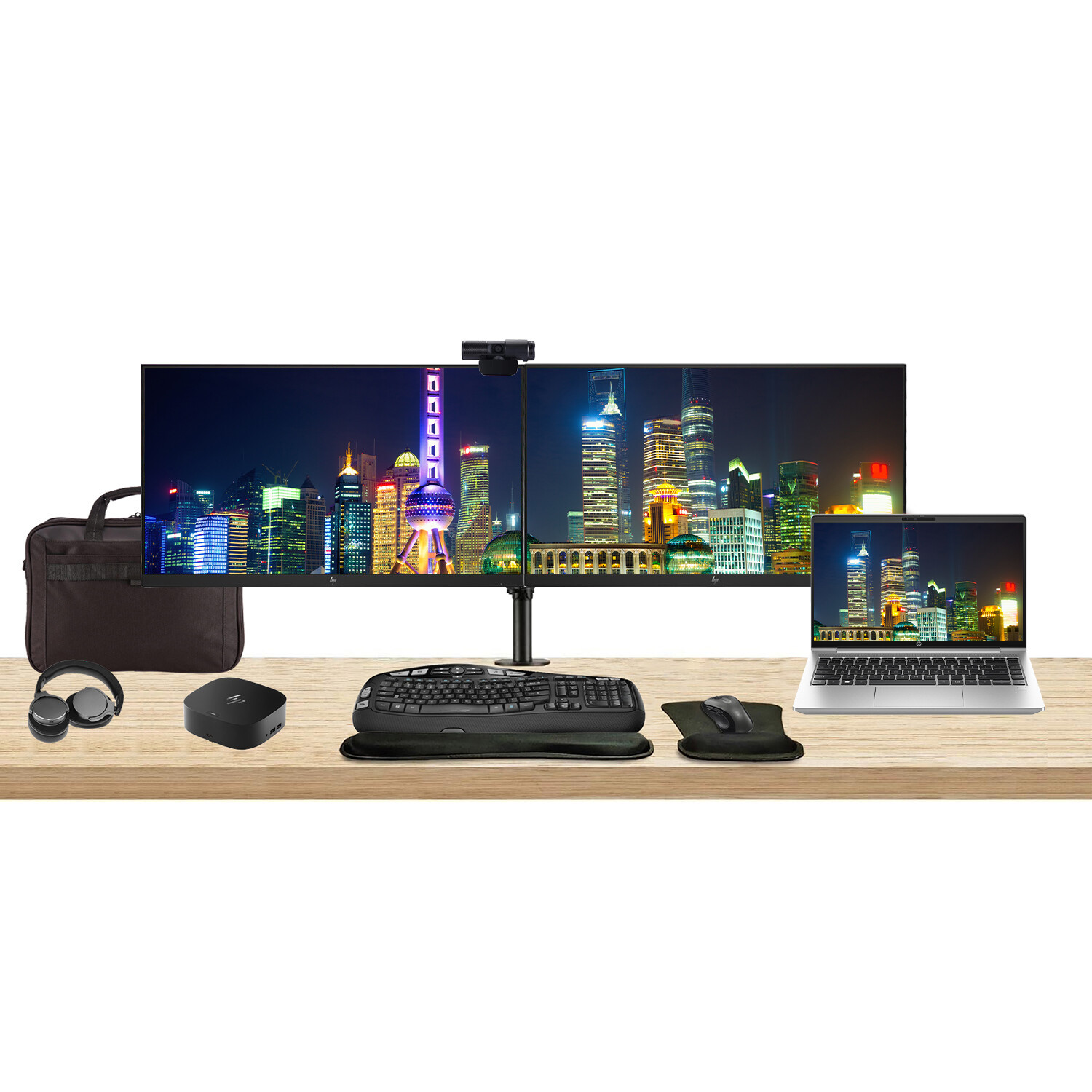 HP ProBook 440 G10 14″ i5, 16GB RAM, Bundle with 2 x EliteDisplay 24″ Monitor