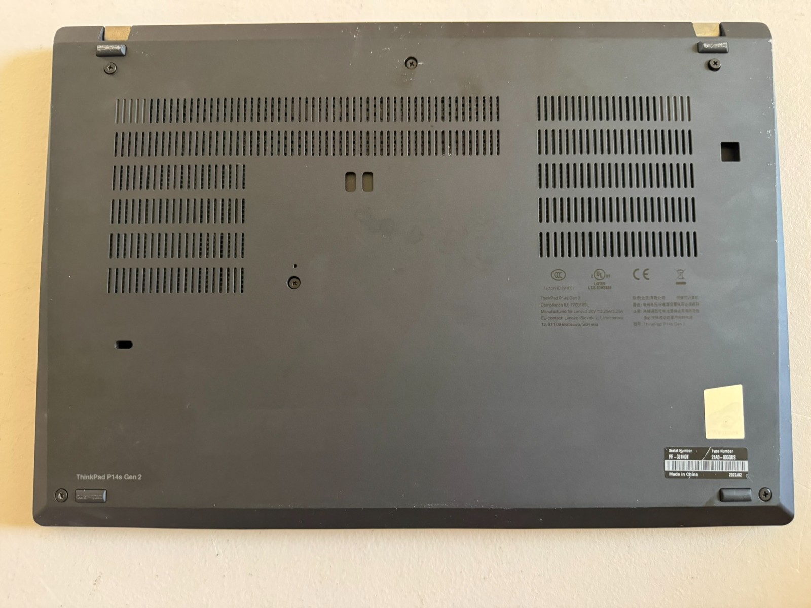 Lenovo ThinkPad P14s Gen 2 Laptop AMD Ryzen 7 PRO 5850U 32GB RAM – No SSD