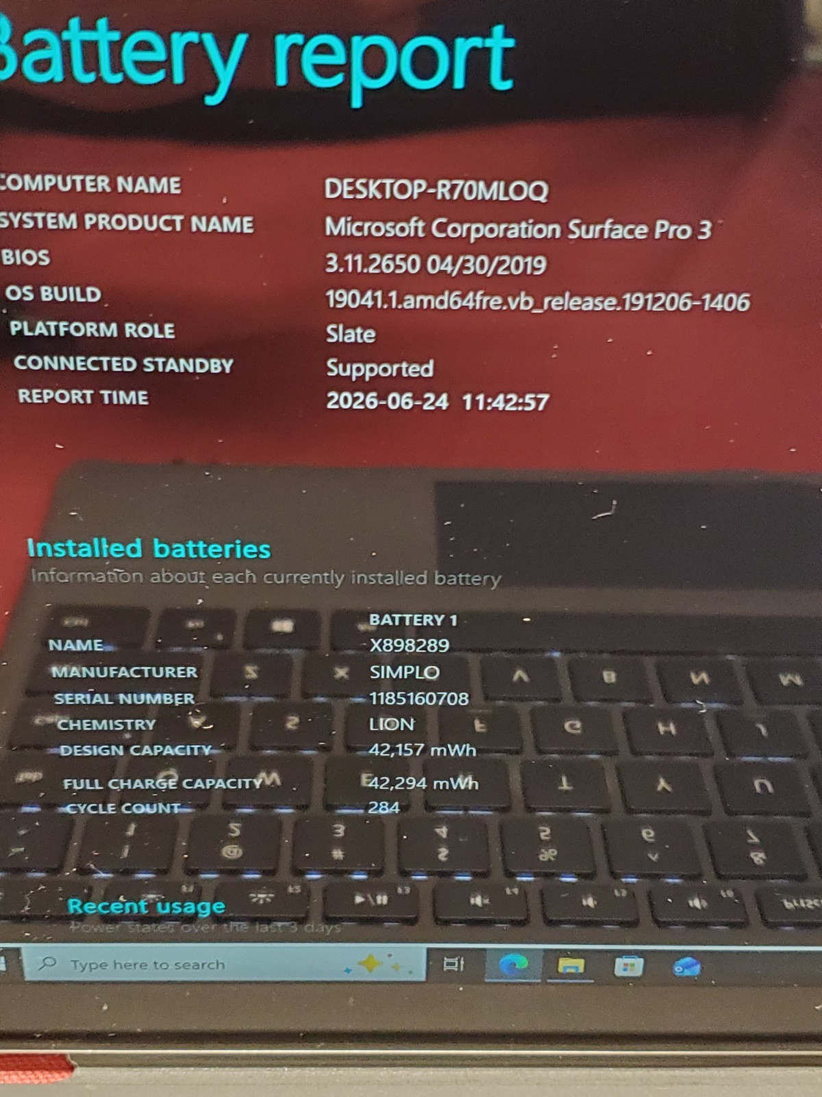 Microsoft Surface Pro 3 i7 4650U 1.70GHz/ 8GB / 256GB SSD #2928