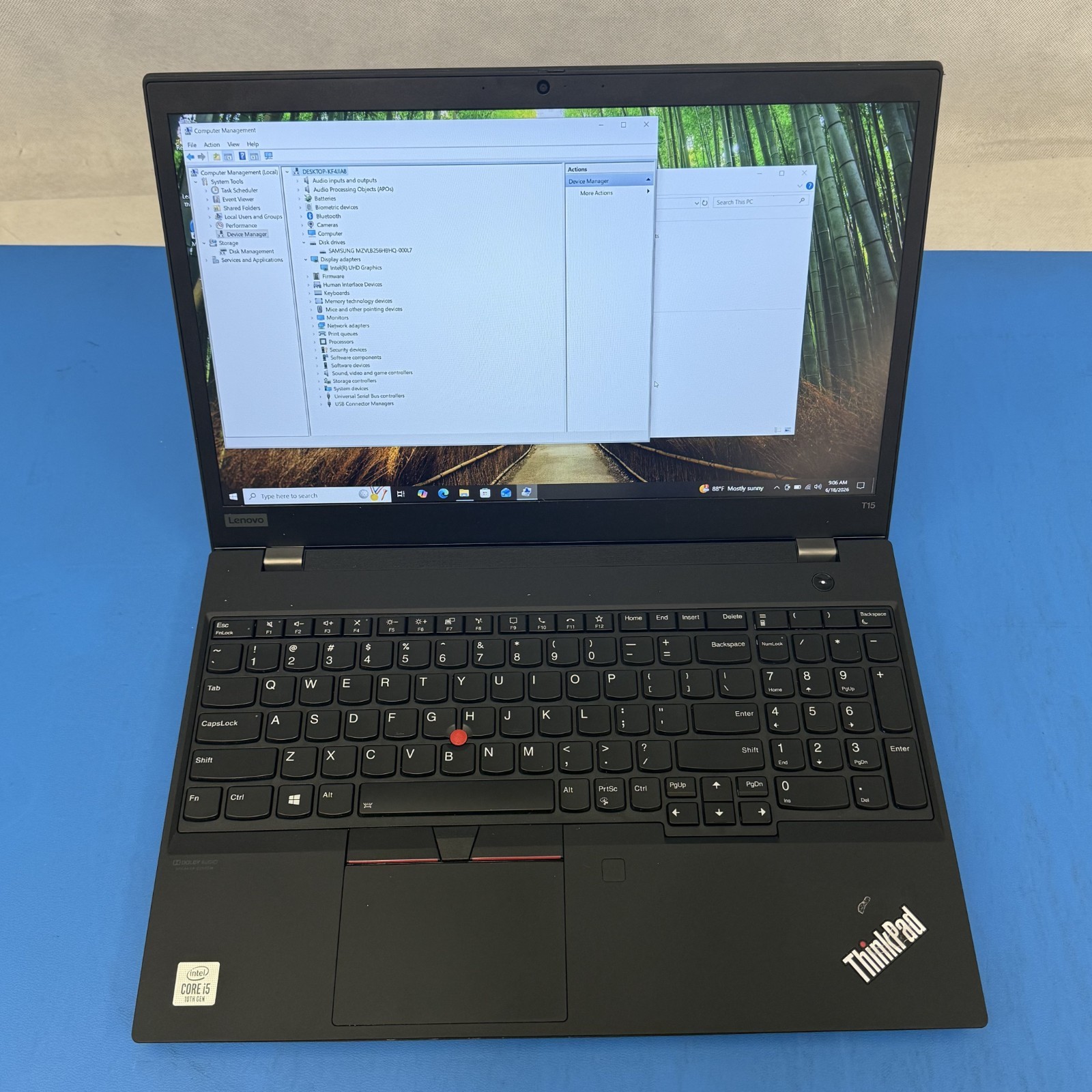 Lenovo ThinkPad T15 Gen 1 15.5″ i5-10210U, 256GB , 8GB RAM
