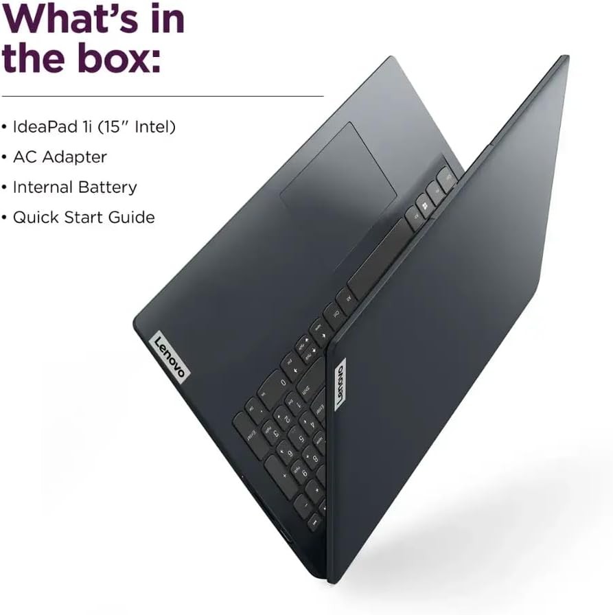 Lenovo Ideapad 1 15.6″ HD Laptop Celeron N4500 1.1GHz 4GB DDR4 128GB SSD Abyss